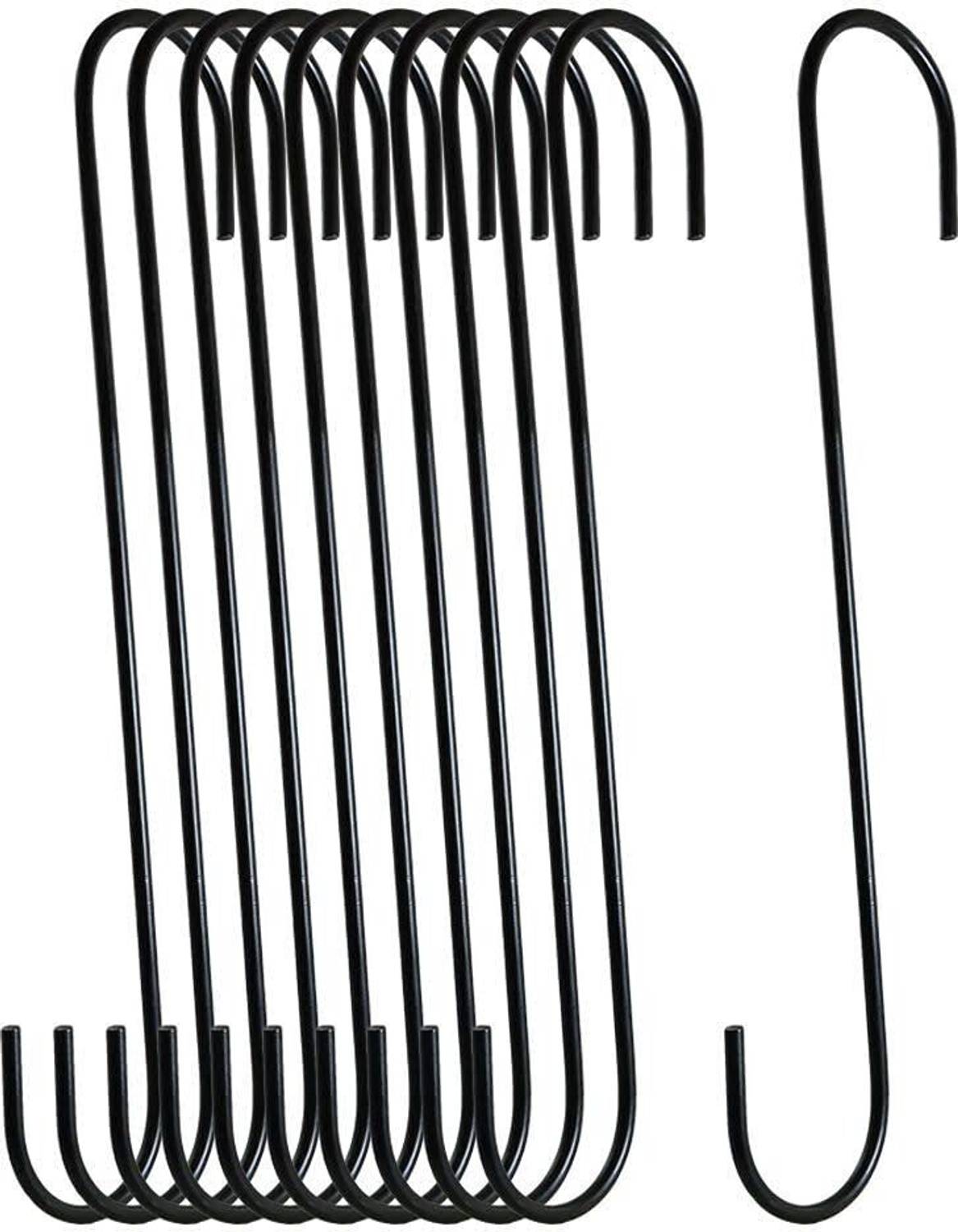 APEROL DESIGN Heavy Duty Long Extension S Hooks for Hanging Plant, Pots and Pans, Tree Branch Hooks, Closet, Garden, Flower Basket, Pergola, Indoor Outdoor-5 Hook 5