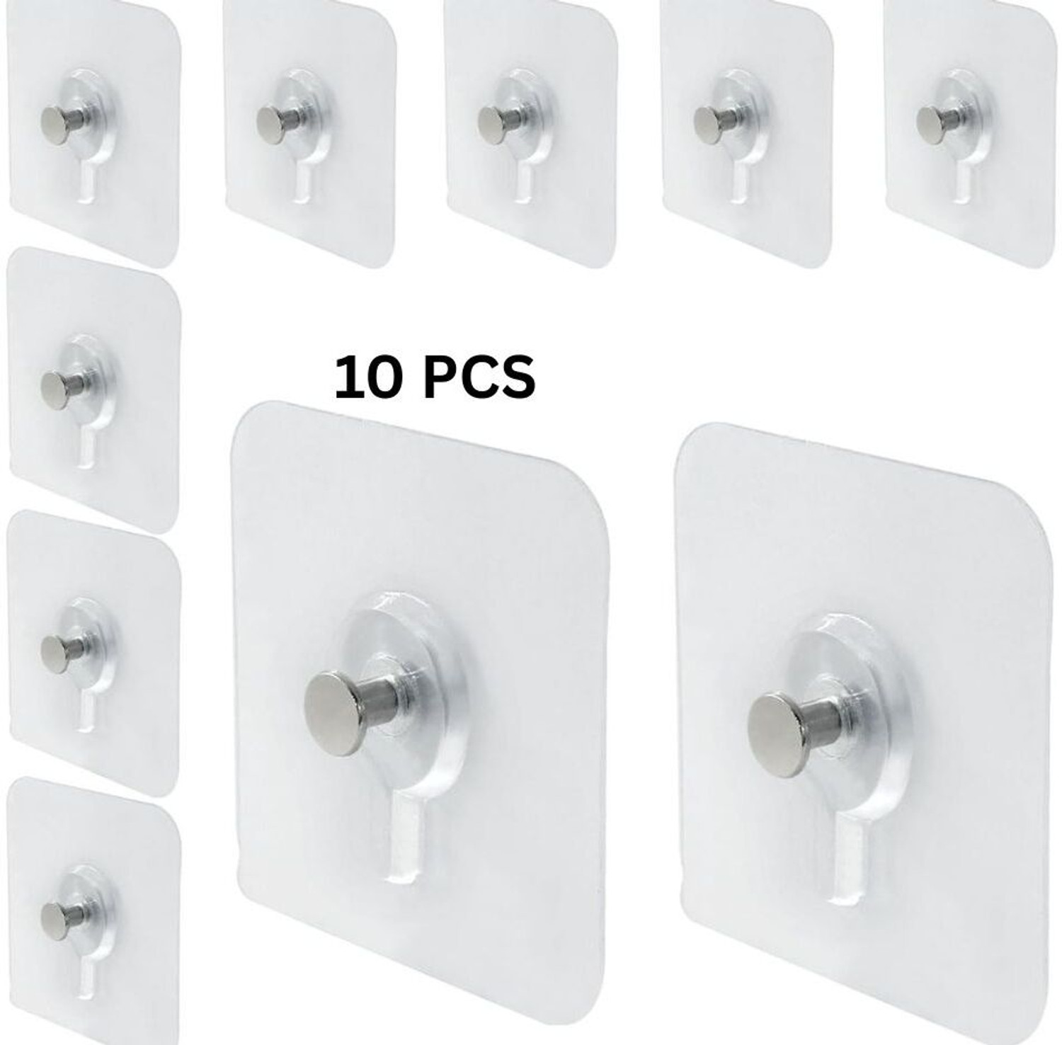 Image of MAXXIC LABORATORIES Strong Self Adhesive Wall Hooks for Kitchen & Bathroom | No Drilling Hook 10