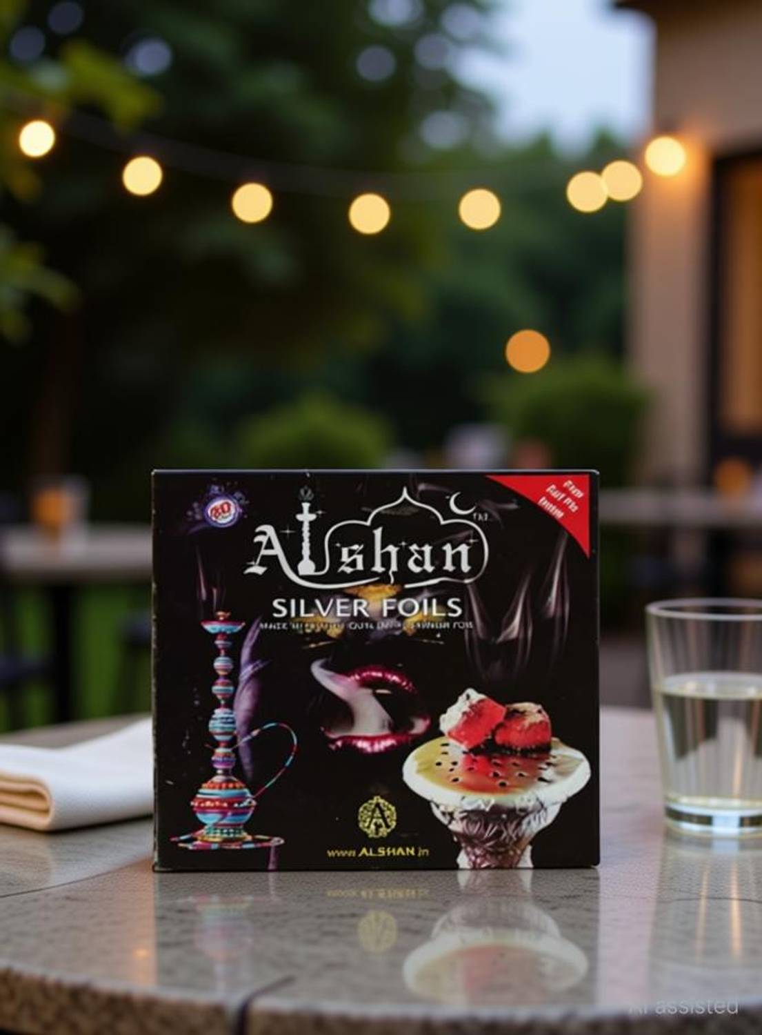 Alshan Foil (Pack of 50 Pcs.) + Hamil Hookah Magic Coal Pack of 2 (20 Discs) Hookah Charcoals