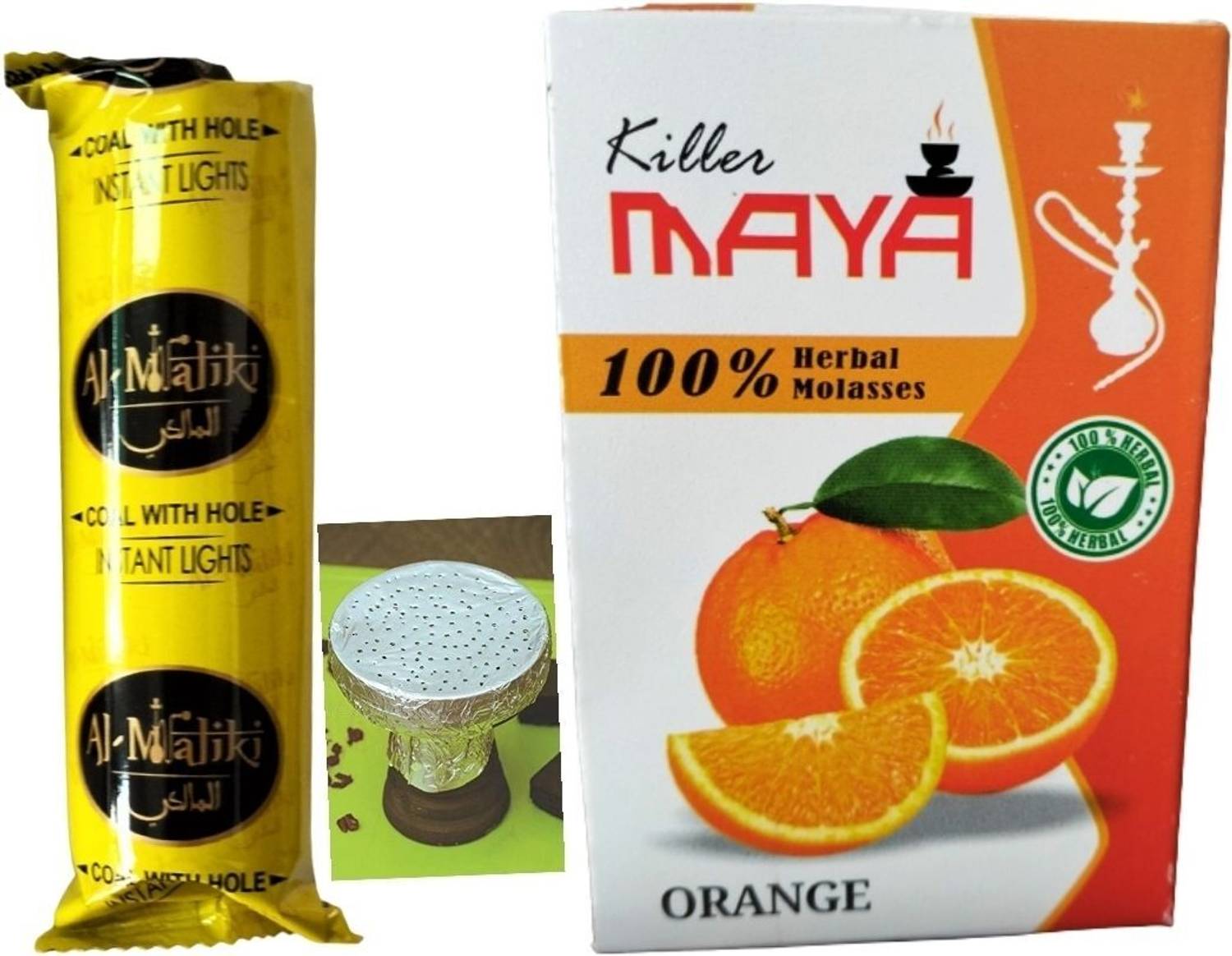 CHESS Lifestyle PUFFSMART orange flavour and 1 charcoal stick Orange Hookah Flavor