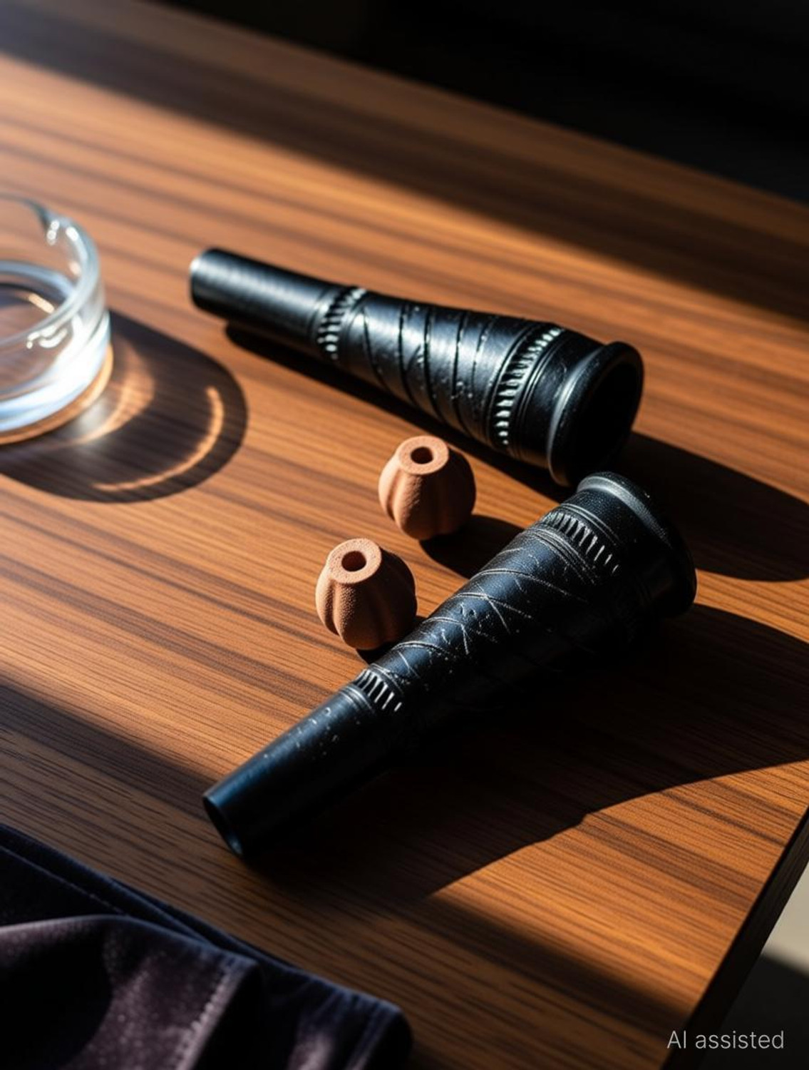 Image of KESHU HANDICRAFT Resuable Modern Fusion Chillum /Eco Friendly Chillum With Gitti Terracotta Outside Fitting Hookah Mouth Tip
