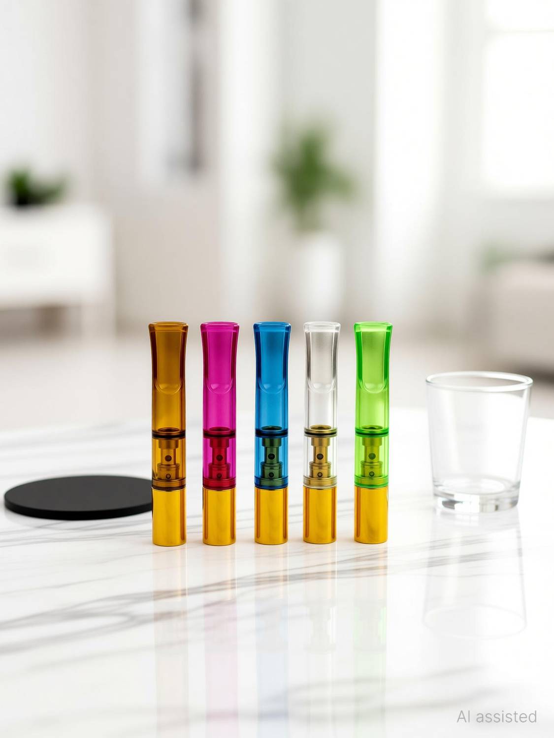 cigarette filter tips reusable 5PCS W'cked Glass for Pre Rolled Rolling Paper Cones, Slim Cigarettes, Glass Rolling Tip Mouthpieces (Green) : Health & Household Reusable Glass Rolling Tips for