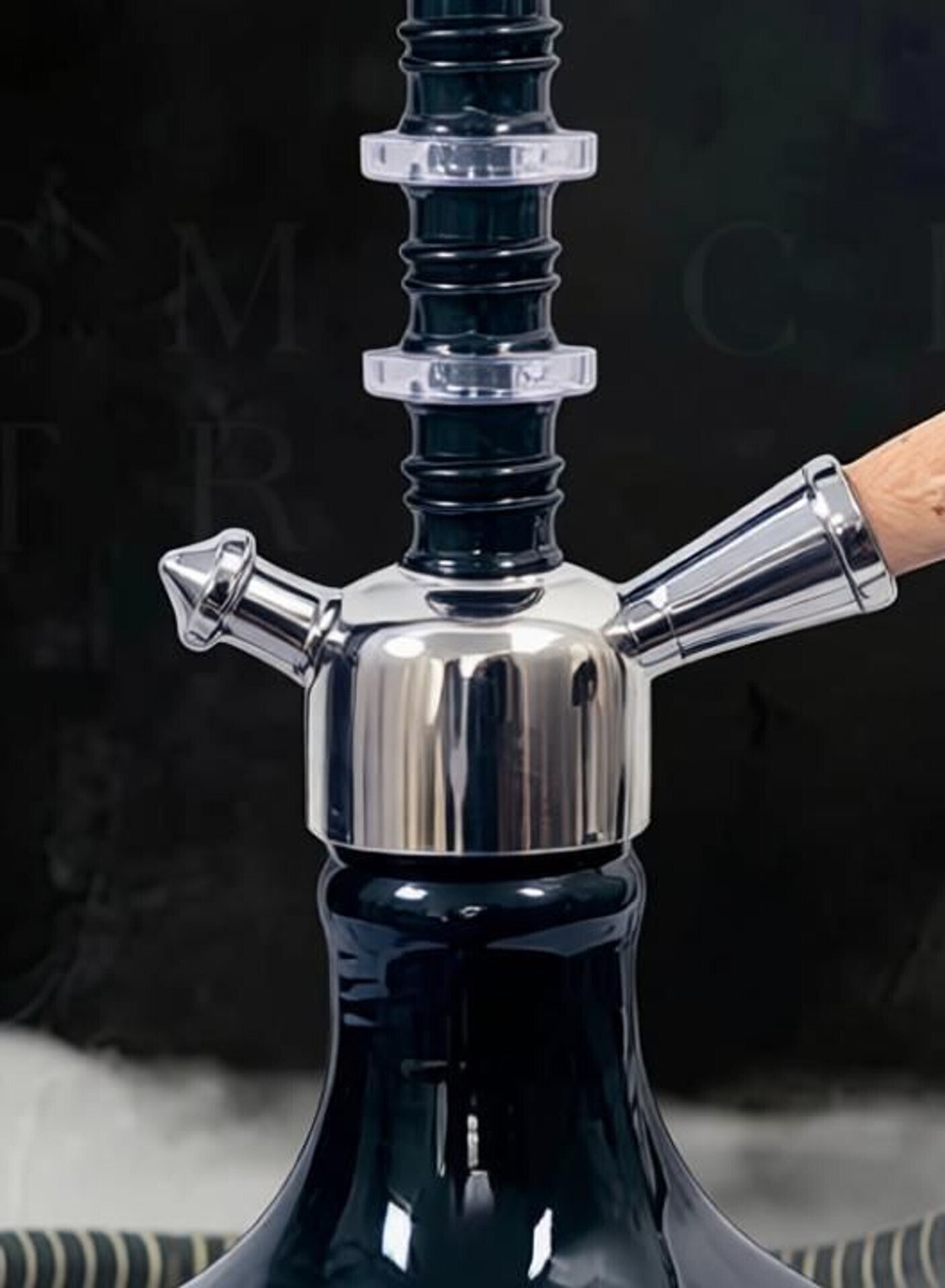 Image of dream craft PREMIUM QUALITY 18 INCH GLASS HOOKAH BLACK 18 inch Glass Hookah (Black)