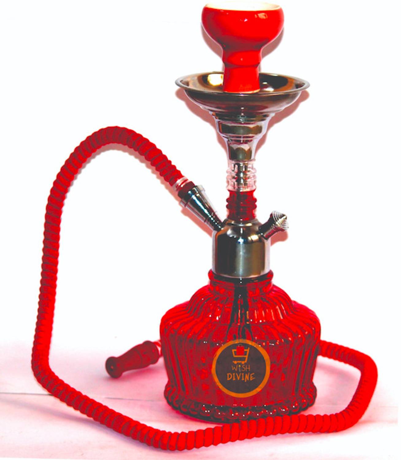 Appraise Home Impex Glass Big Hookah 14 Inches Qt Red 12 inch Glass Hookah
