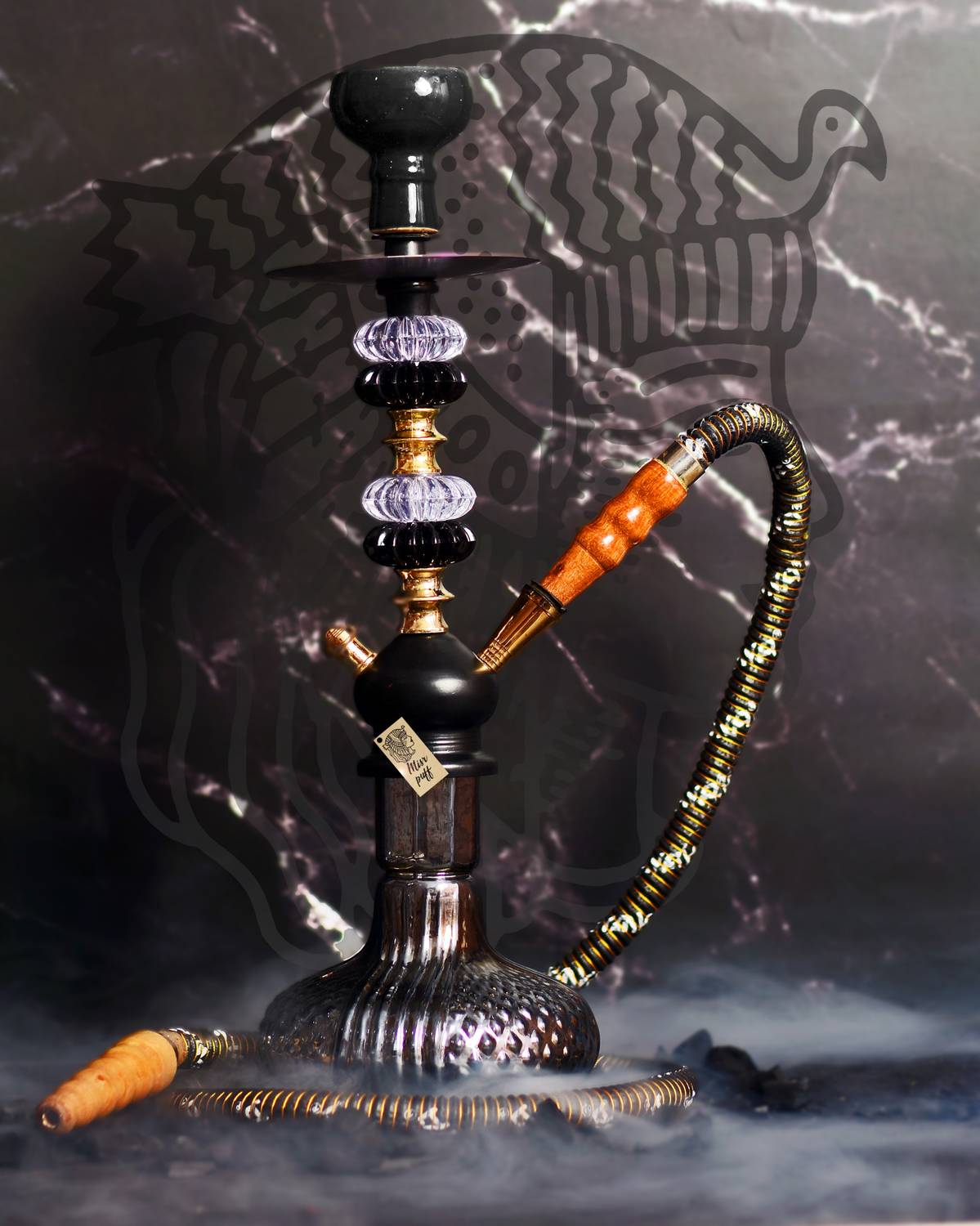 Misr Paf Premium Rainbow Glass Hookah 18.5 inch - Image 5