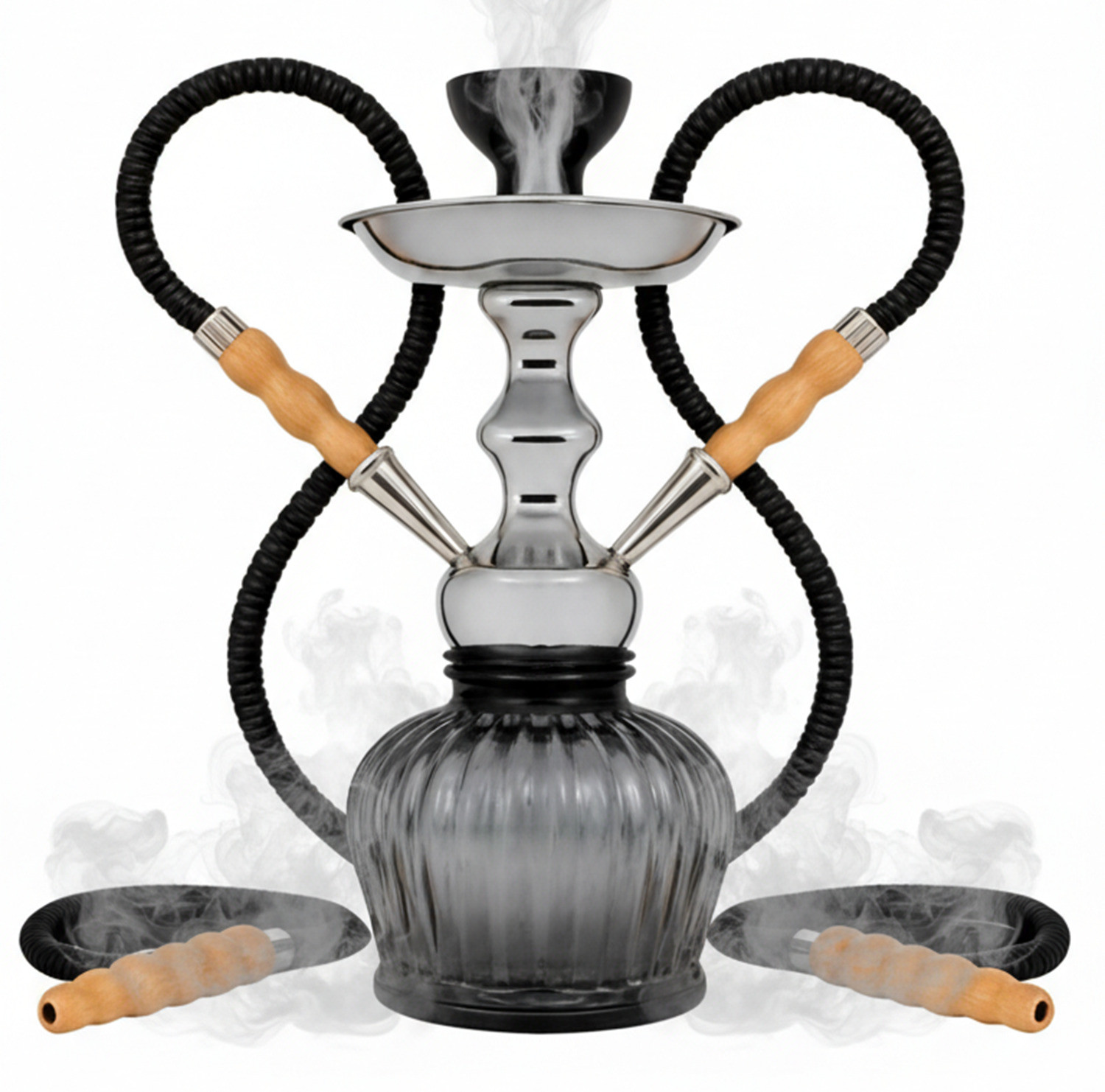 Image of FAB HOME DECOR Hookah Portable Shisha Hookah Compact Metal Hookah for Home, Party & Lounge Cafe 13 inch Aluminium Hookah