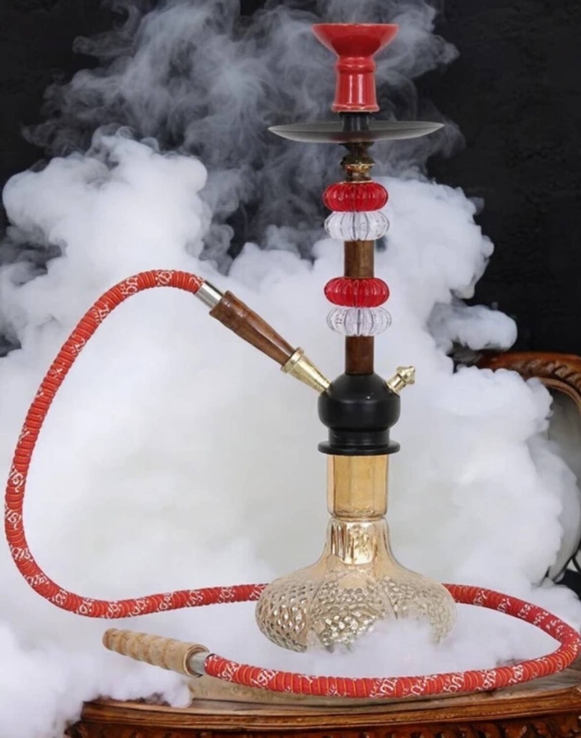 ALL.NATION.IMPEX 14 inch Iron Glass Hookah - Image 1