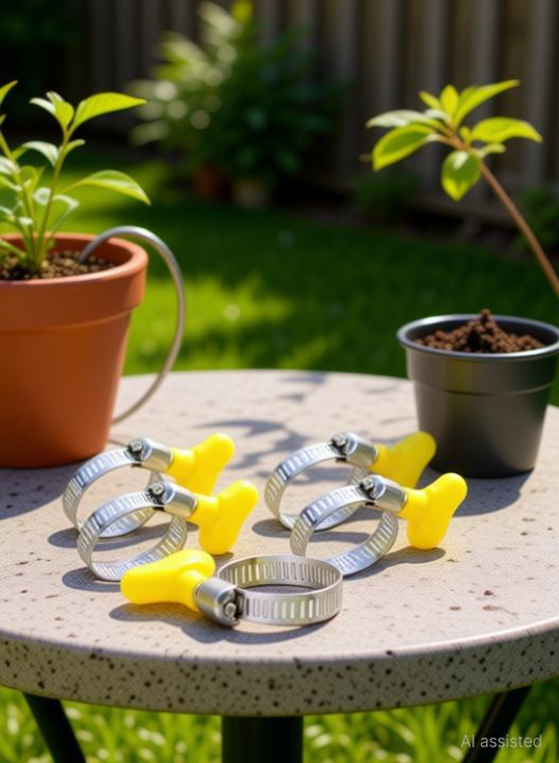 Image of Shine Genix Hose Clamp 1in 5pcs Hose Clamps