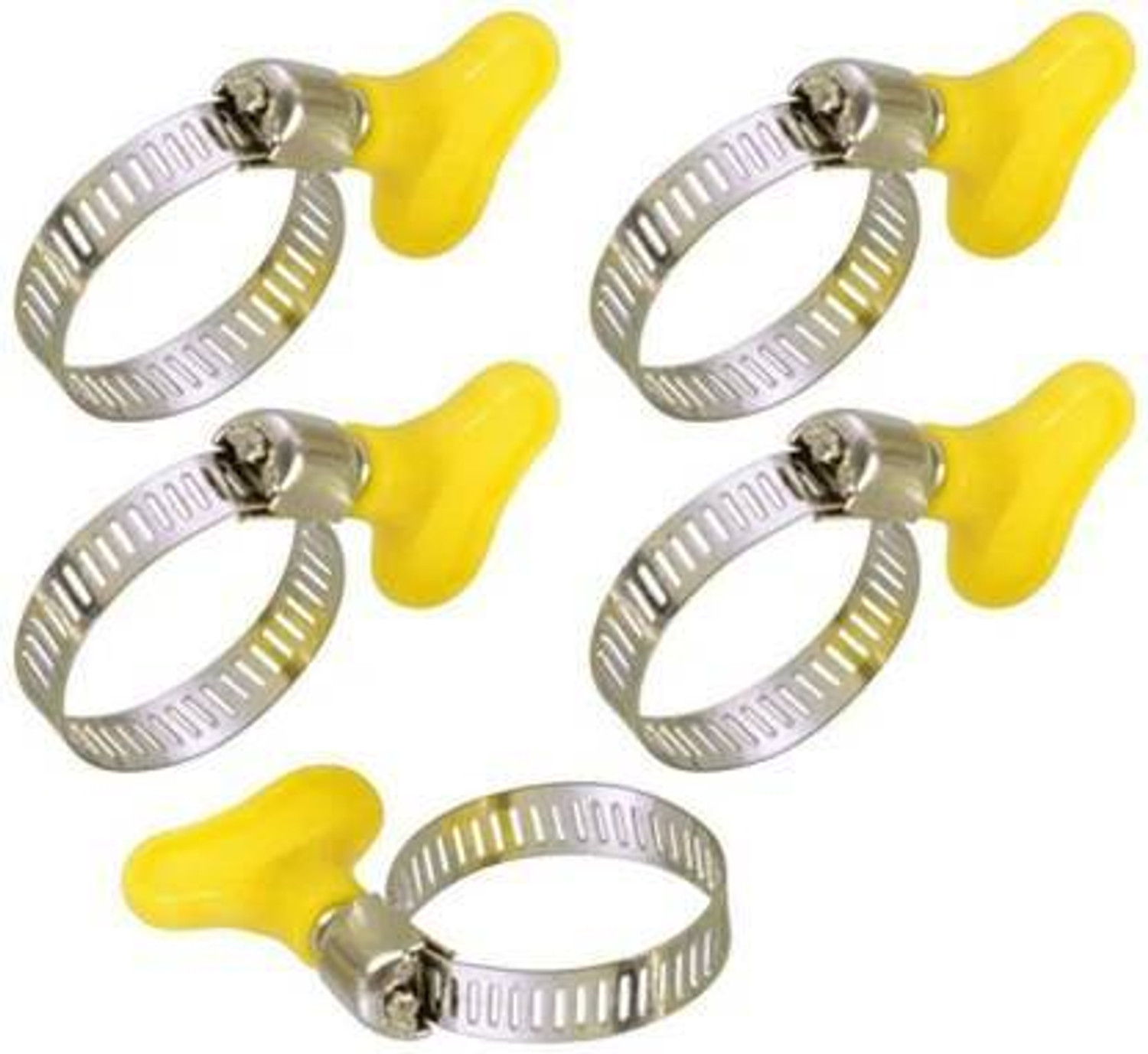 Image of Shine Genix Hose Clamp 1in 5pcs Hose Clamps