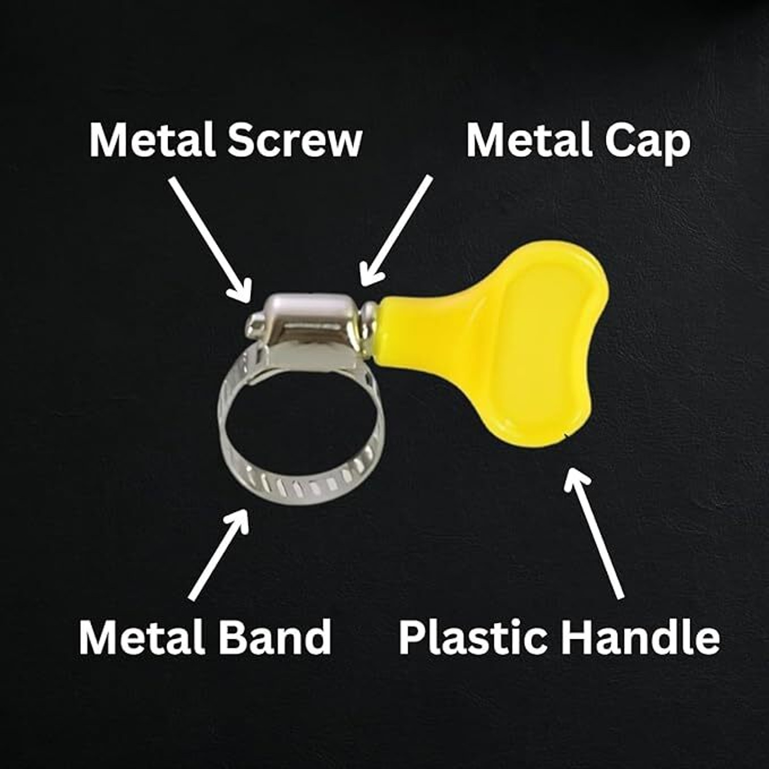 Image of Shine Genix Hose Clamp 1in 5pcs Hose Clamps