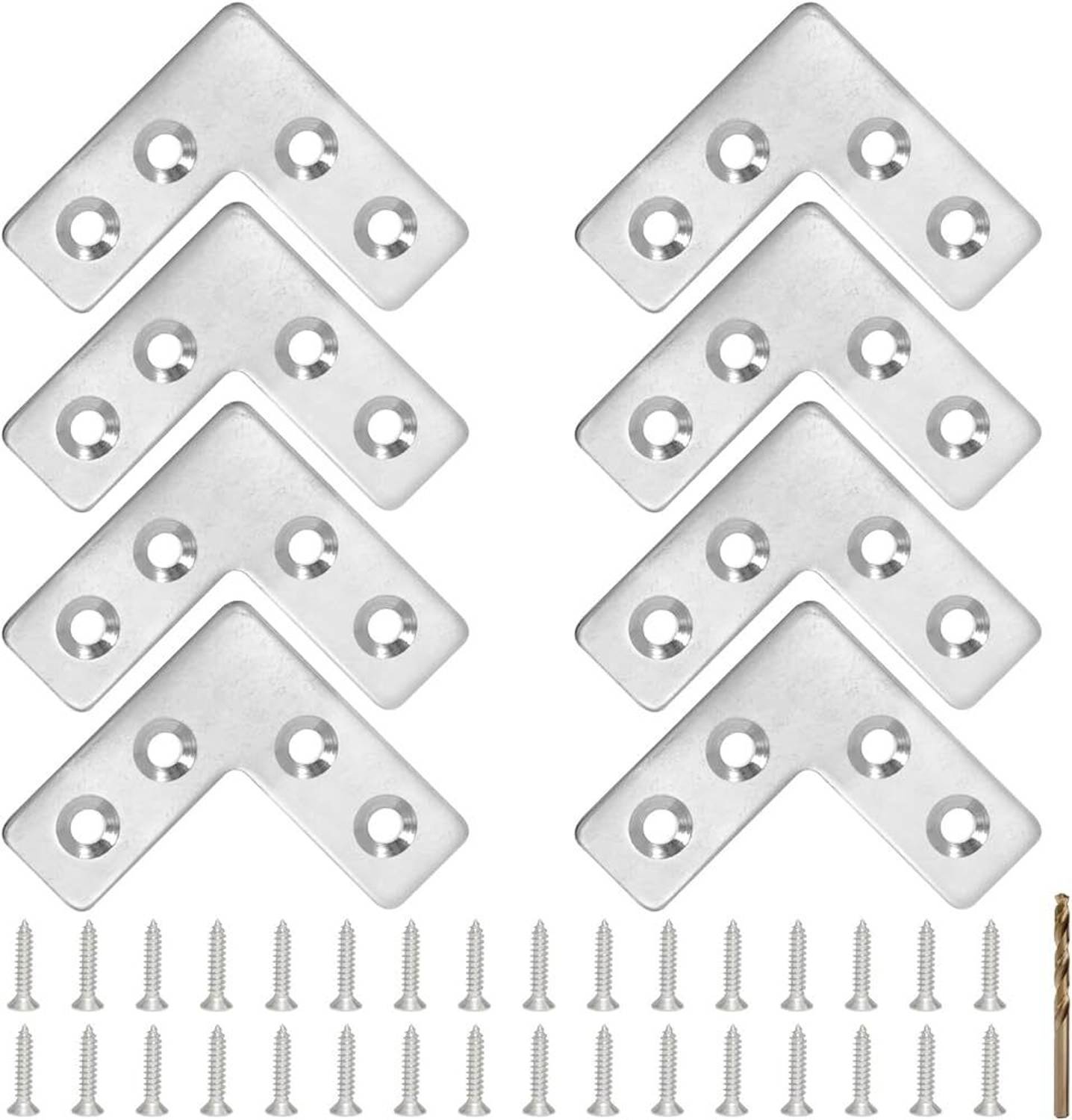 ADISON Angle connector jointer brackets mild steel material with doubl screws pack of 8 Hose Brackets & Clamps