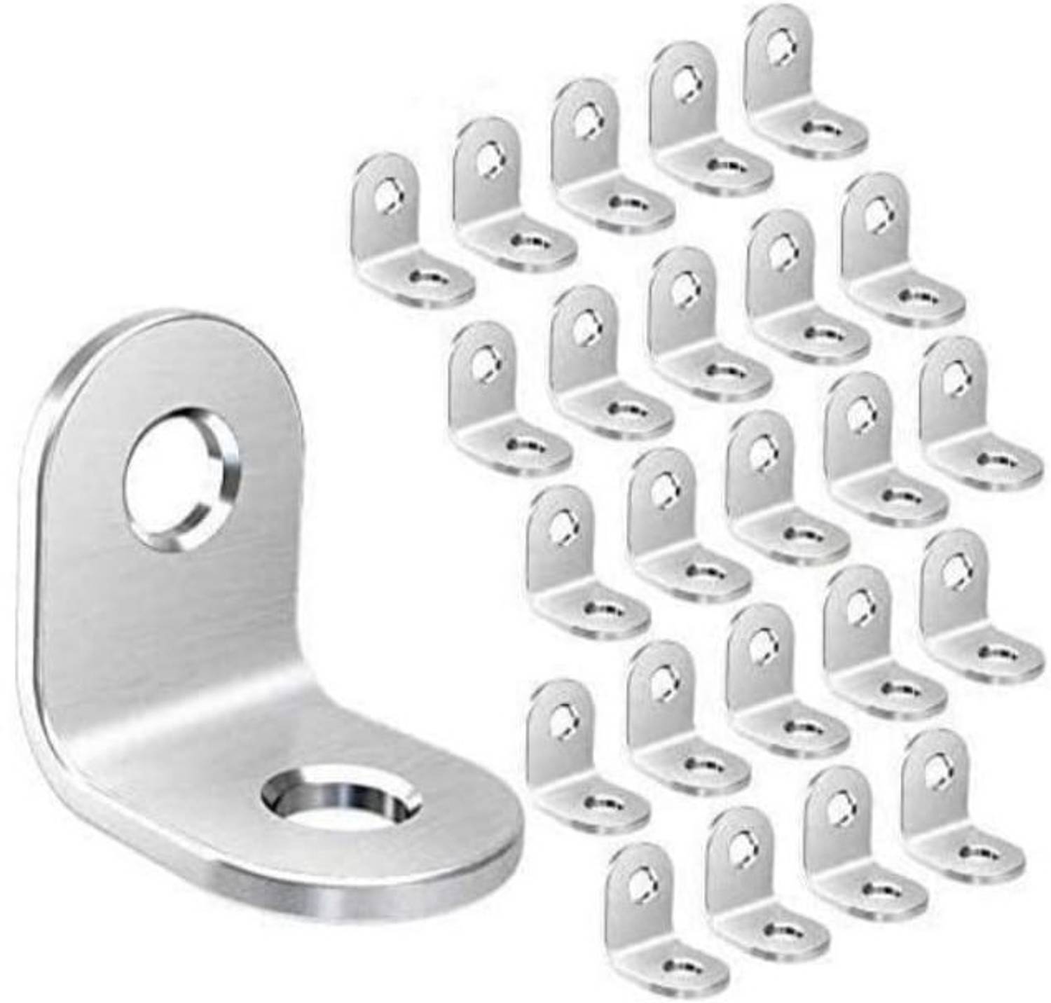 ADISON 2 cm circular right angle shelf support brackets mild steel material 25 pcs Hose Brackets & Clamps