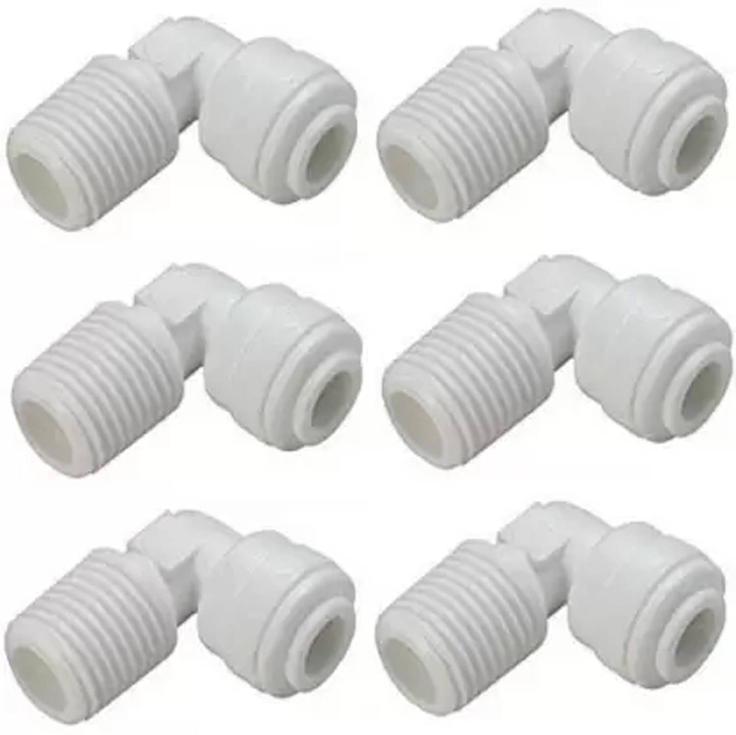 AQUA SRI RO Elbow Connectors 1/4 inch QC x 1/4 inch Thread for RO Water Purifier_J18 Hose Connector
