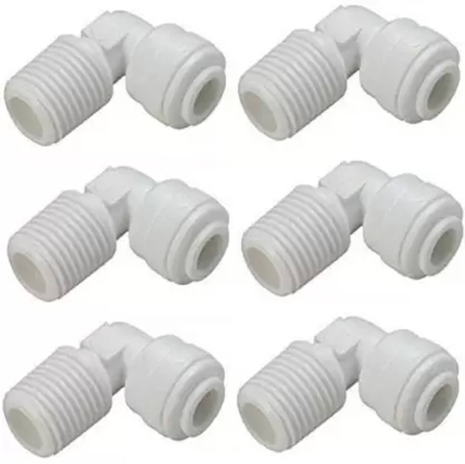 AQUA SRI RO Elbow Connectors 1/4 inch QC x 1/4 inch Thread for RO Water Purifier_J23 Hose Connector