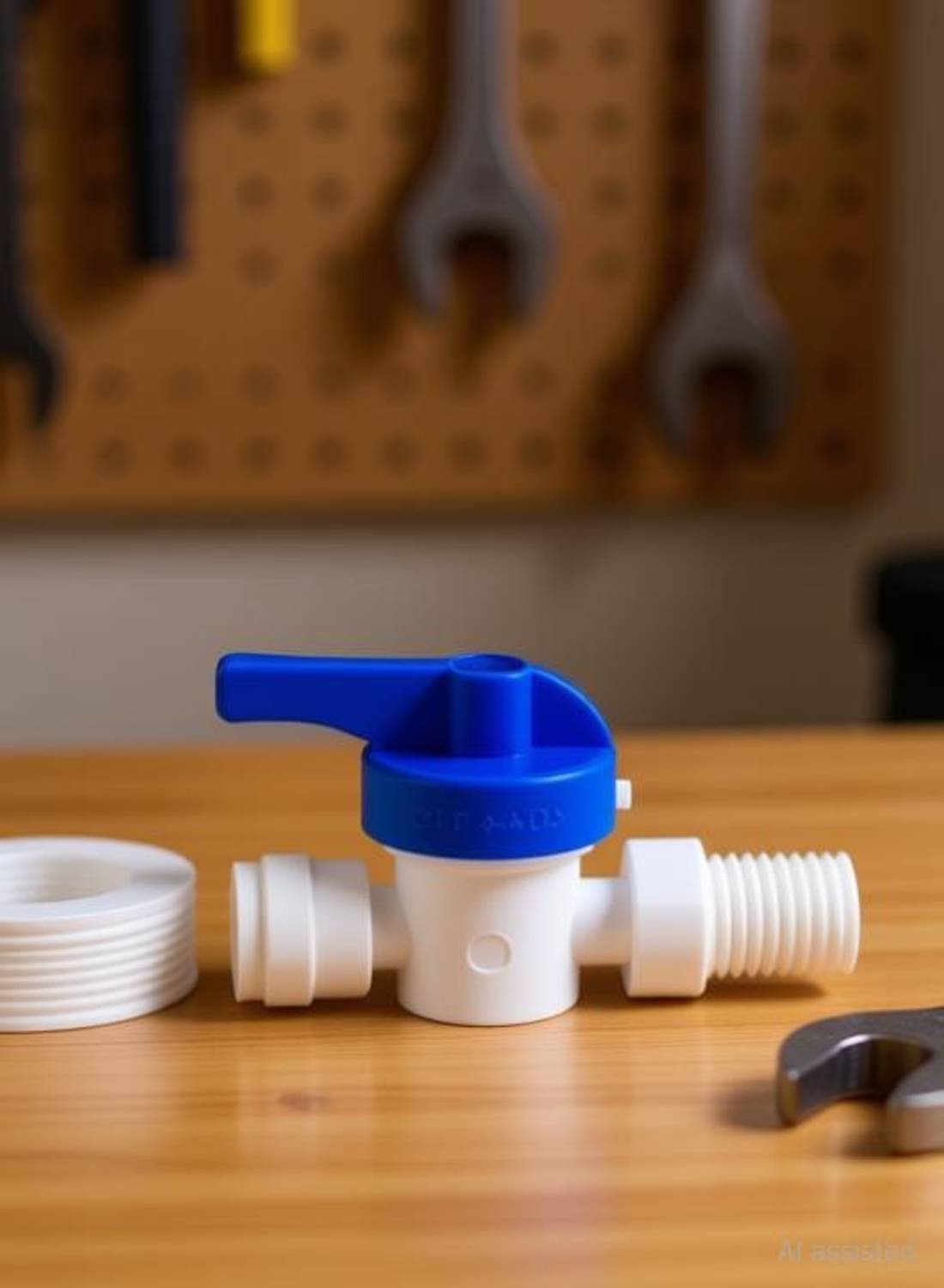 AQUALIQUID RO 2pc 1/4” Plastic Inlet Ball Valve for 1/4 inch Pipe Tubing RO Water Purifier Inlet Ball Valve Coupling Set Diverter Gate Valve On/Off Tee Cock Twin Elbow Faucet for Connection of RO UV UF Mineral Water Purifiers Filters with Raw Water Tap Diverter Faucet (Wall Mount Installation Type) Hose Connector Hose Connector