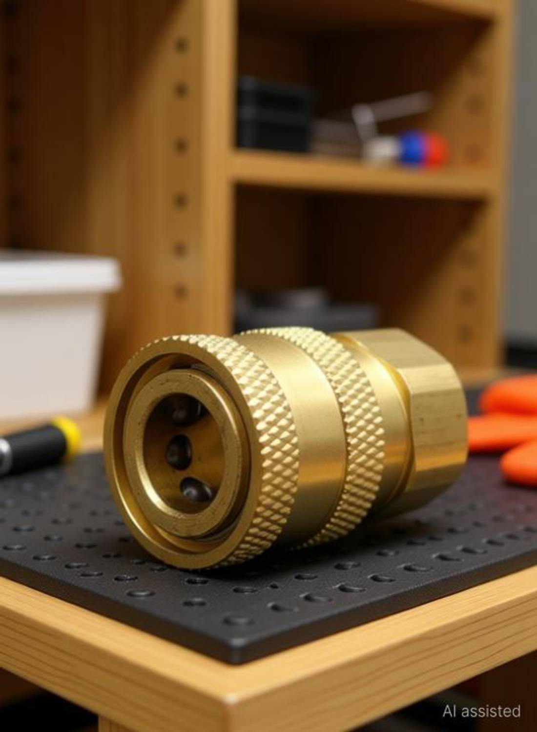 AASONS Brass AdapterQRC M14 to 1/4 for Foam Lance and Pressure Washer Gun Hose Connector