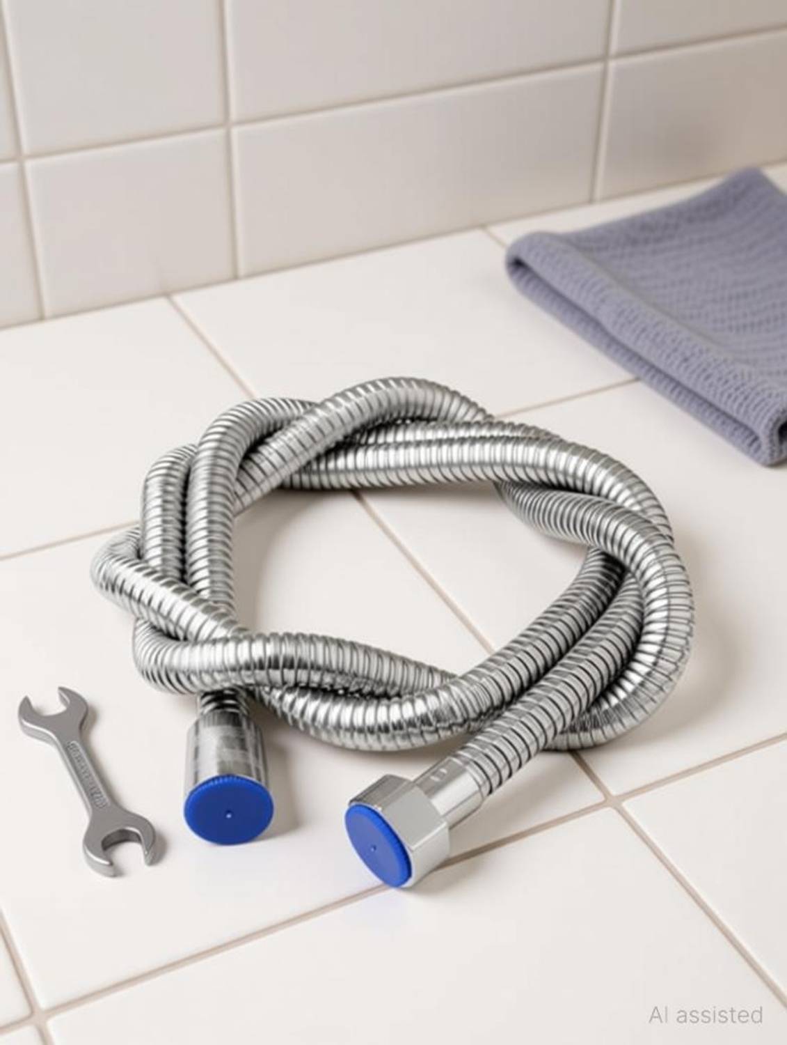 Alturas Stainless Steel 1 Mtr. Hose Pipe with 360 Degree Rotating Joints Hose Connector