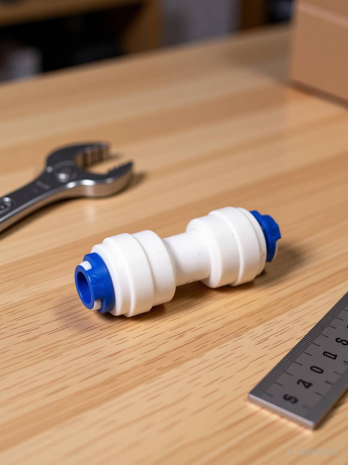 Aameria RO 1/4"- 1/4"- Straight Connector Jointer(Both Side Push Fit) Connectors For RO Water Purifier Spare Part For Hose Connector
