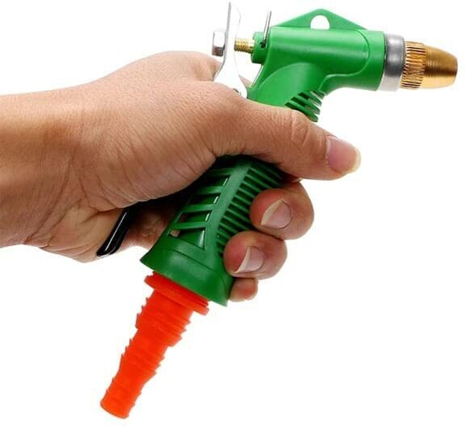 Image of AHYRA 10 Mtr Garden Car Wash Braided 3 Layered Hose Pipe WITH GUN (10 m) 10MTR with Brass Nozzle Sprayer For Garden,Car Wash,Floor Clean,Easy to Connect Hose Pipe