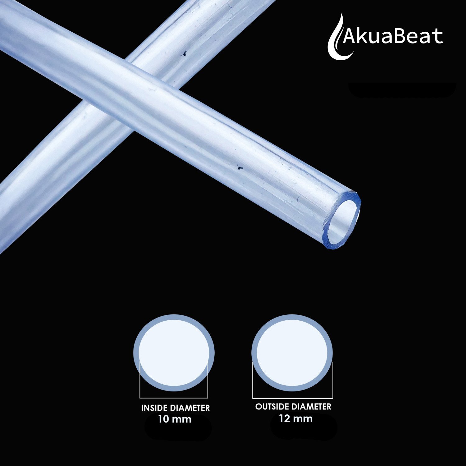 Image of AkuaBeat Water Purifier Extension Food Grade Silicone Tube Compatible with Atomberg Intellon RO+UF+UV+Alkaliser - 10mm Inner Diameter, 12mm Outer Diameter Hose Pipe