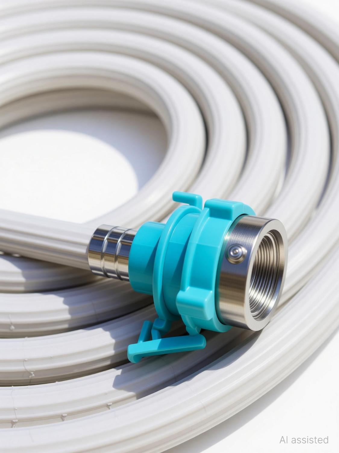 Image of Episkey E INLET 2M Flexible PVC Washing Machine Inlet Hose Water Pipe with Tap Adaptor Connector Hose Pipe