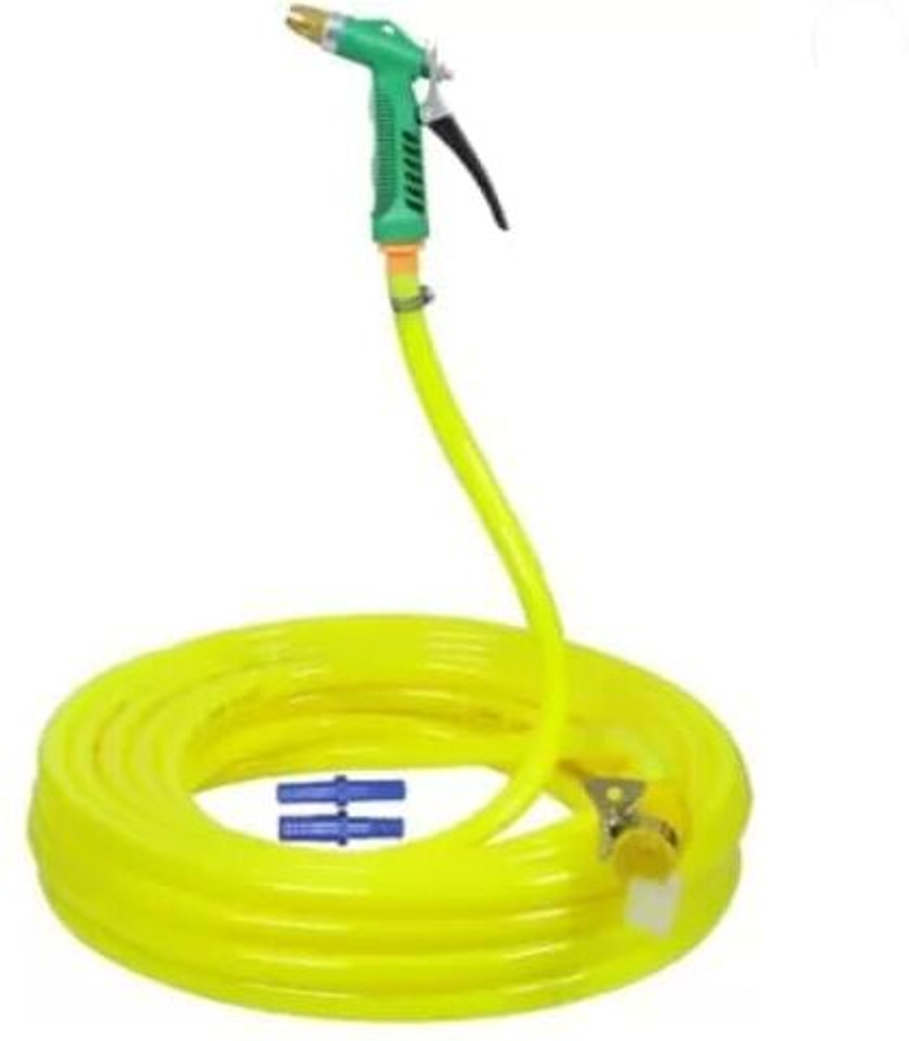 Image of AHYRA AY-20 MTR braided Hose Pipe with spray gun, tap connectors and clamps AH-20MTR-SLIM GUN Hose Pipe