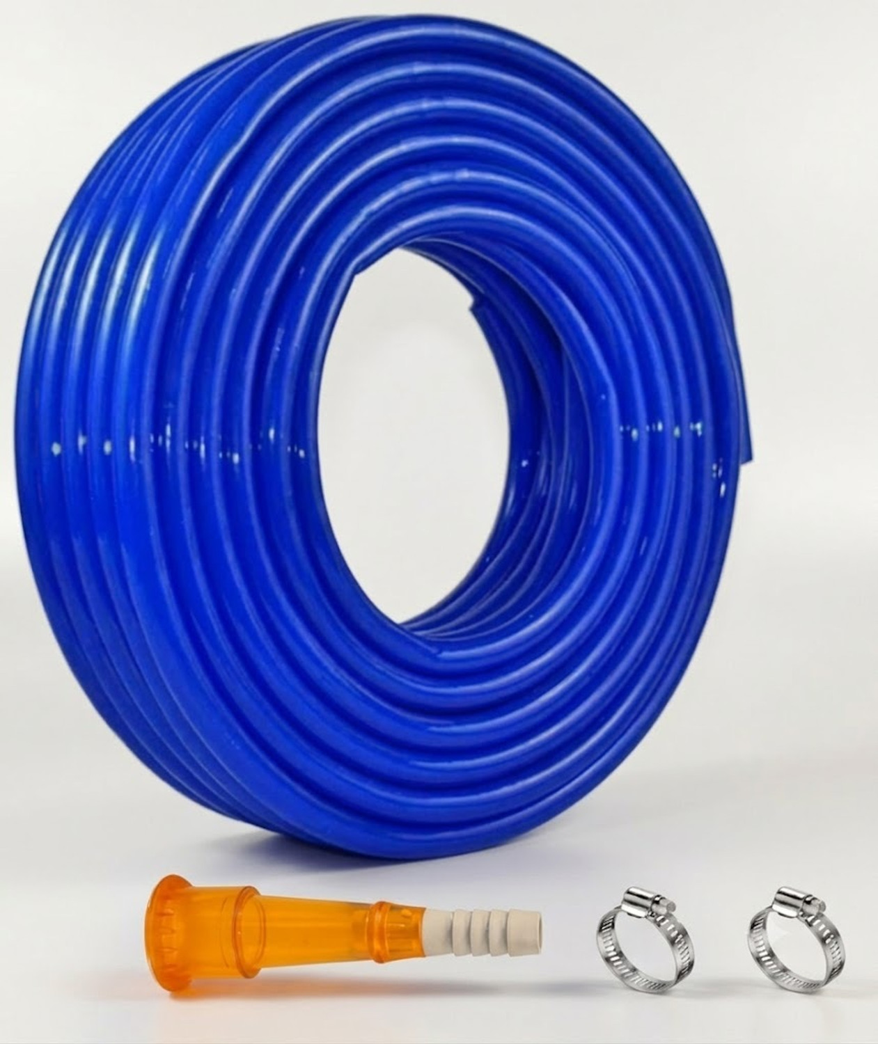 Image of RAMA PIPE 3 /4 iinch (0.75 mm) 30 Meter (100 FEET) garden pipe comes with adoptor and clips durable lightweight for gardening and washing Hose Pipe
