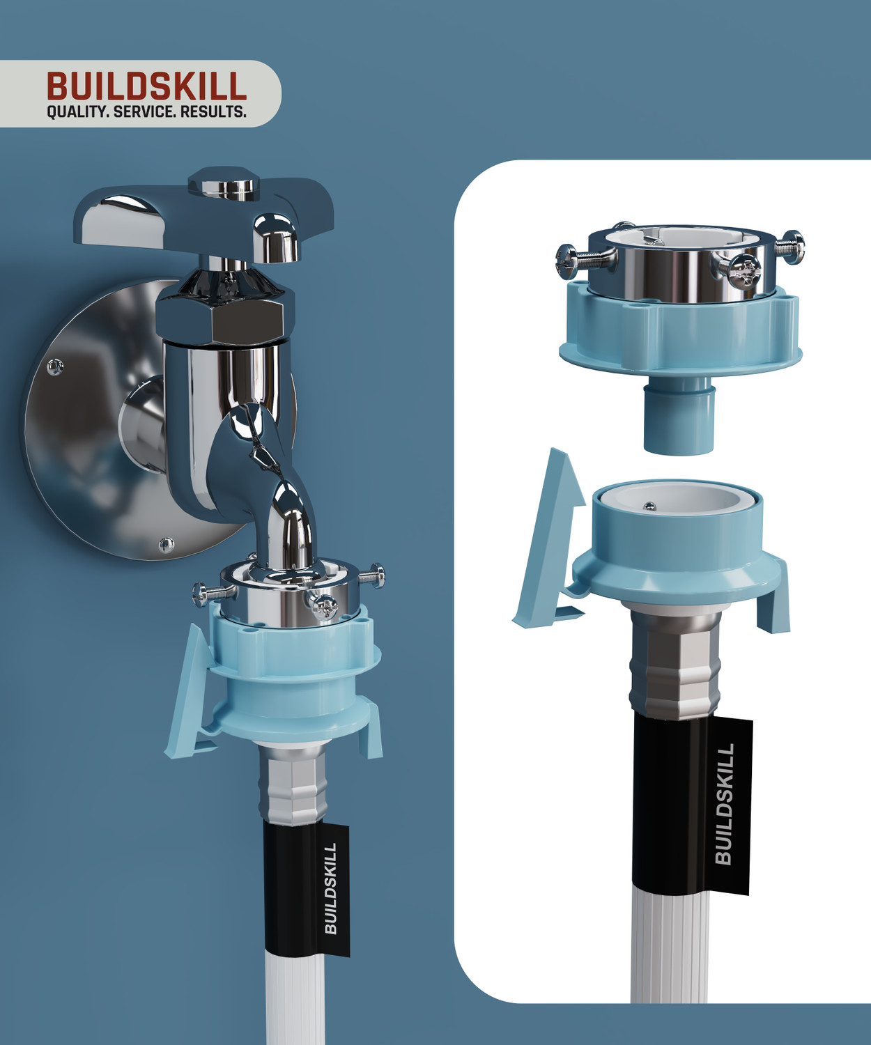 Image of BUILDSKILL BAWMIN05M 5M automatic washing machine inlet pipe | burst proof | with tap adaptor Hose Pipe