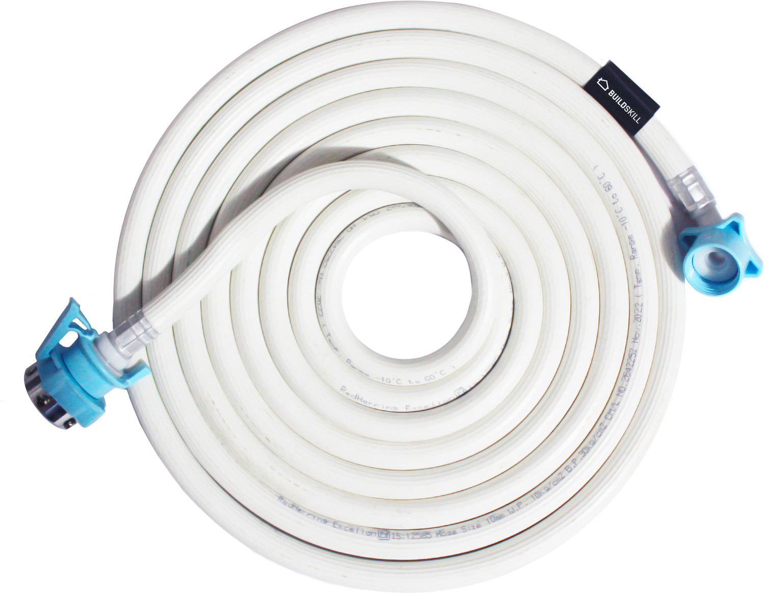 Image of BUILDSKILL BAWMIN05M 5M automatic washing machine inlet pipe | burst proof | with tap adaptor Hose Pipe