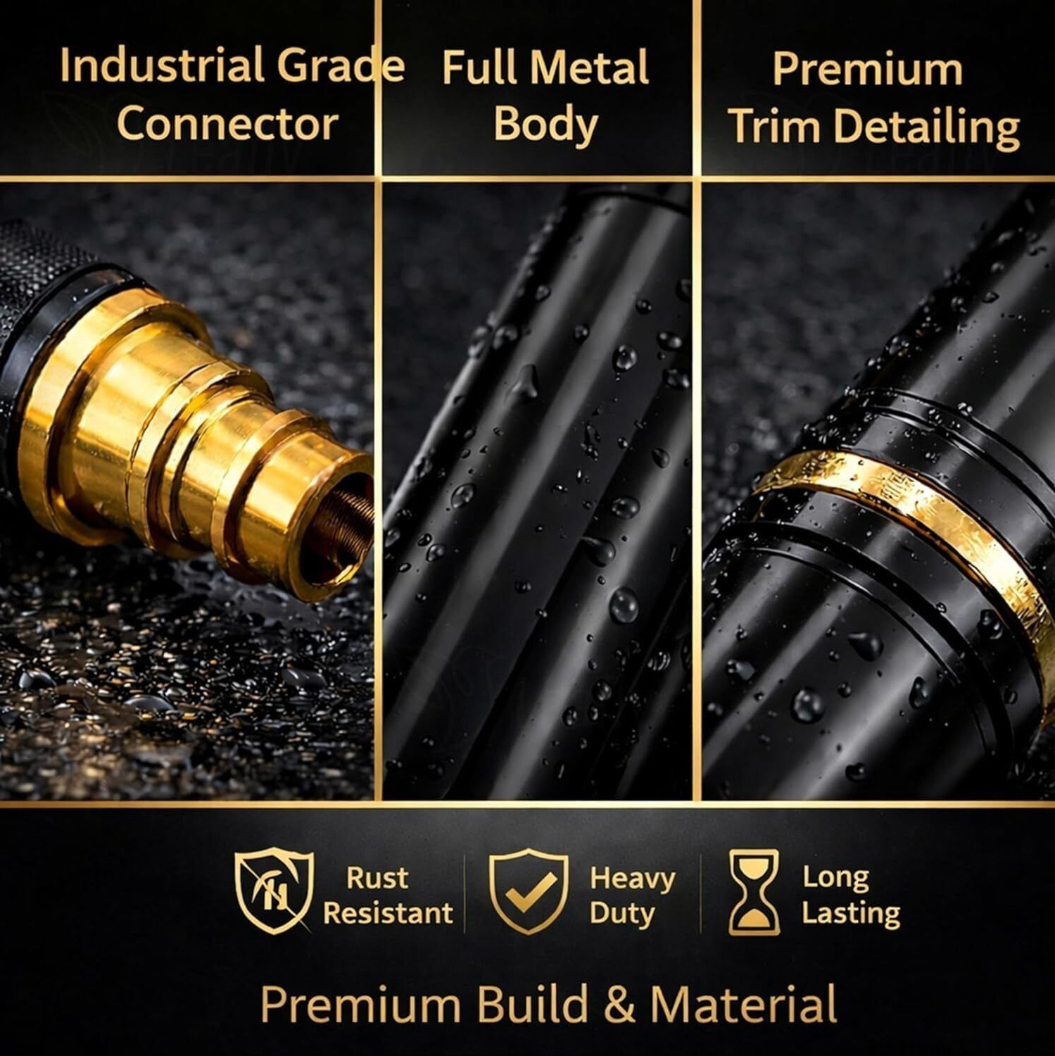 Image of Leafly Flexible & Expandable Waterpipe With Double Latex Core & Braided Outer-Layer Hose Clamps- Garden Hose Pipe