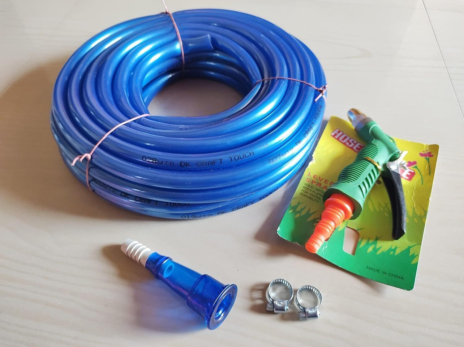 Image of AHYRA 10 Mtr Garden Car Wash Braided 3 Layered Hose Pipe WITH GUN (10 m) 10MTR with Brass Nozzle Sprayer For Garden,Car Wash,Floor Clean,Easy to Connect Hose Pipe