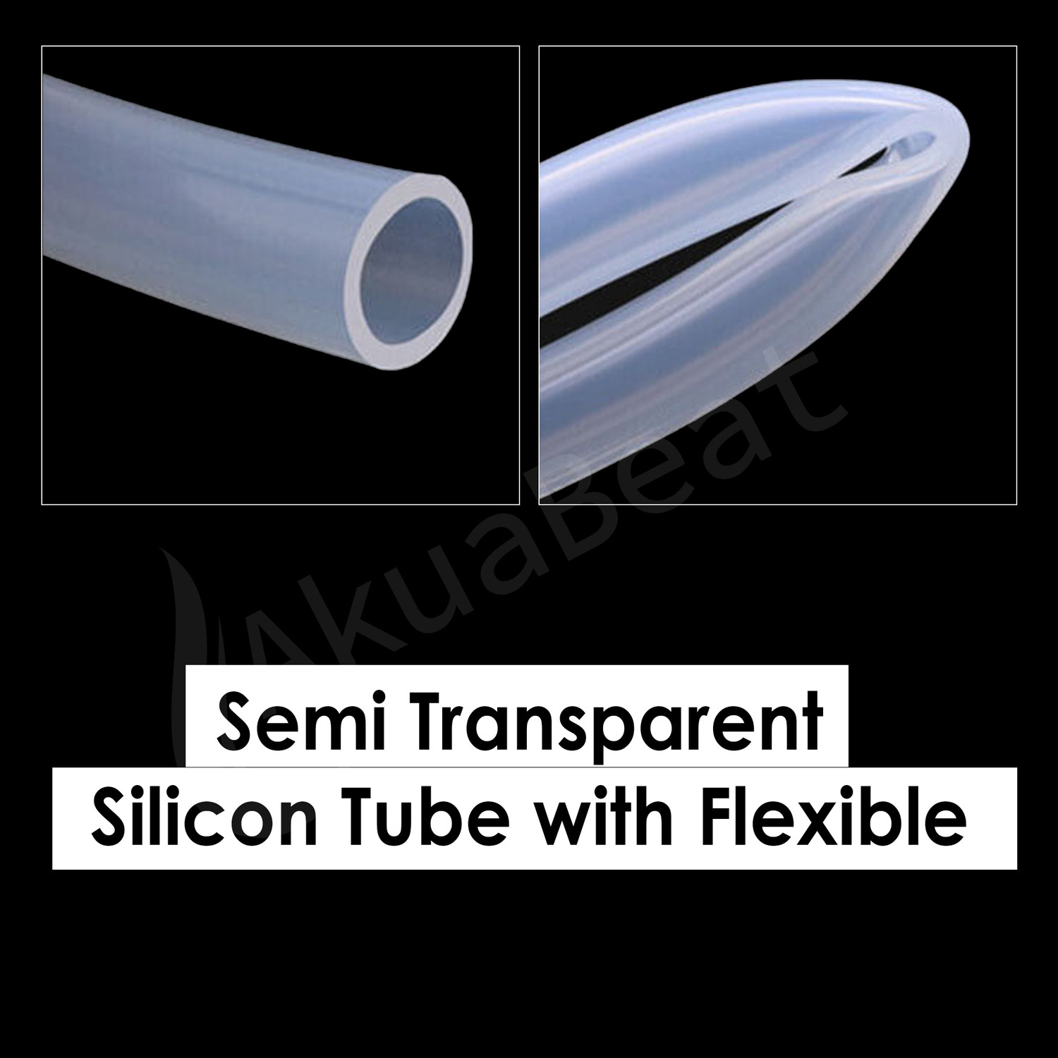 Image of AkuaBeat Water Purifier Extension Food Grade Silicone Tube Compatible with Atomberg Intellon RO+UF+UV+Alkaliser - 10mm Inner Diameter, 12mm Outer Diameter Hose Pipe