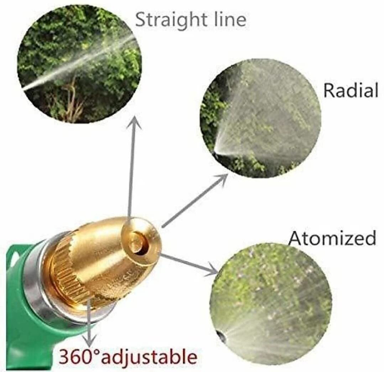 Image of AHYRA 10 Mtr Garden Car Wash Braided 3 Layered Hose Pipe WITH GUN (10 m) 10MTR with Brass Nozzle Sprayer For Garden,Car Wash,Floor Clean,Easy to Connect Hose Pipe