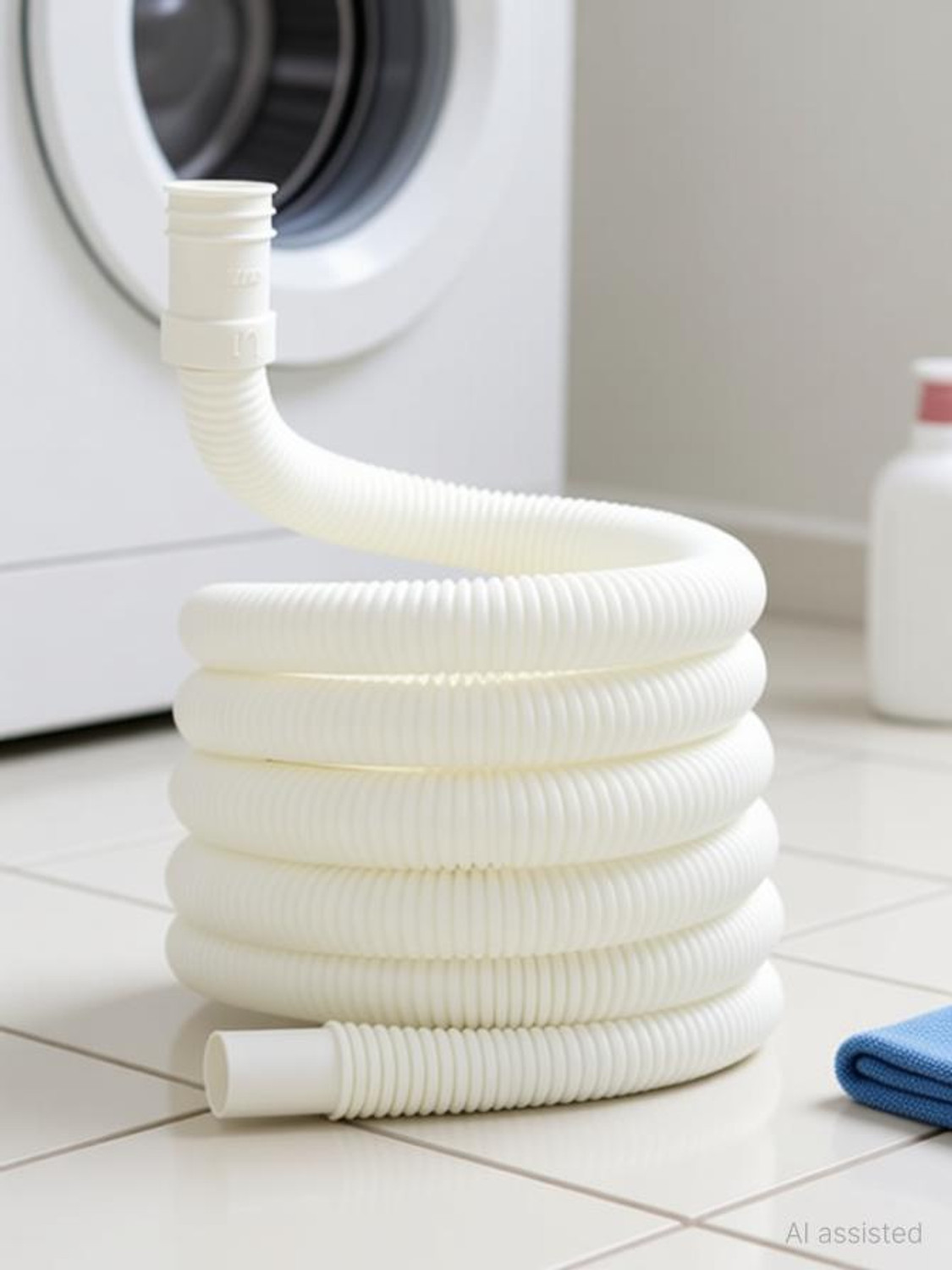Image of Episkey OUTLET 2M Washing Machine Drain Pipe Heavy Duty PVC Outlet Hose | Flexible & Leak-Proof Hose Pipe
