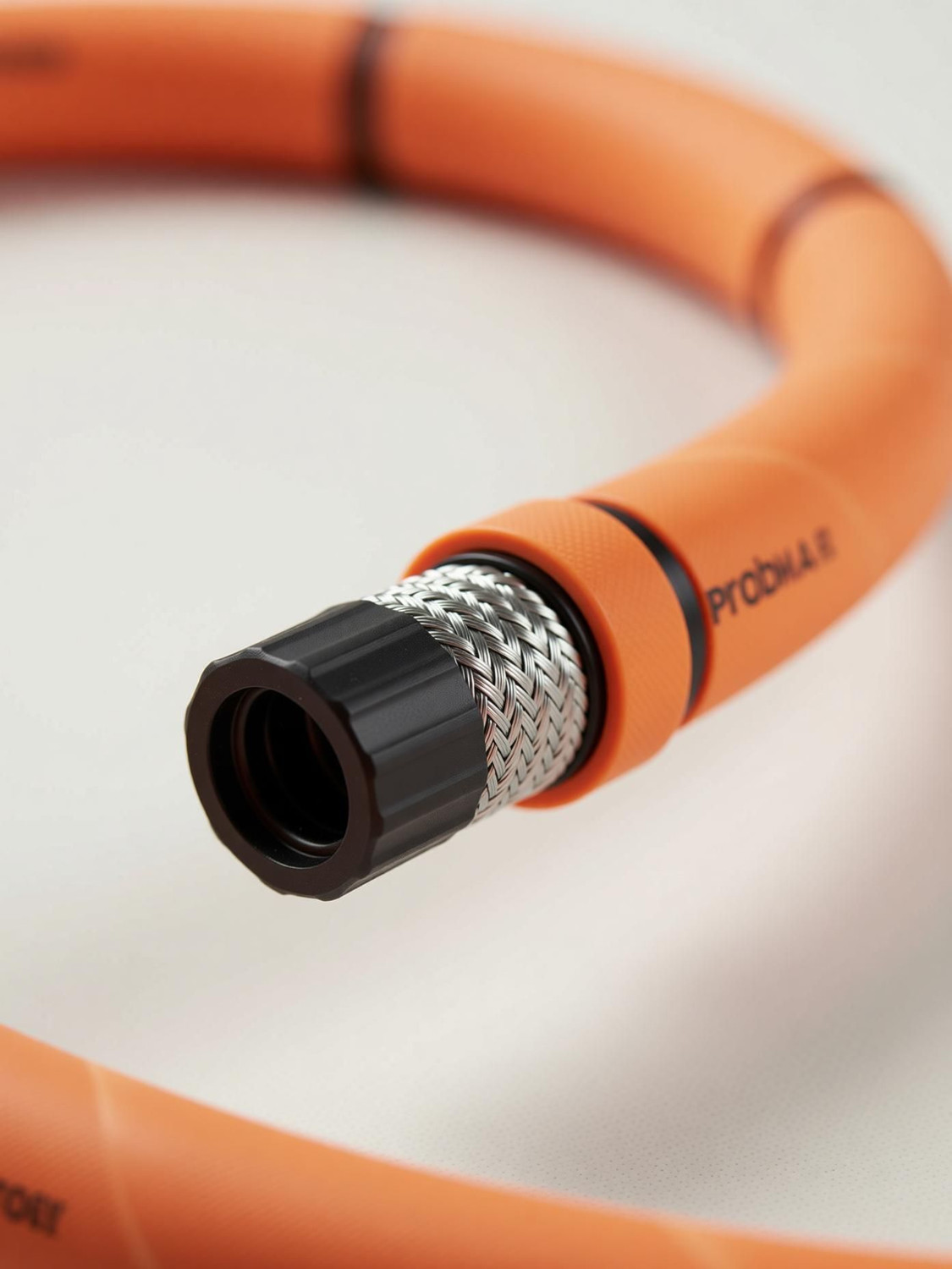 Image of PRABHA 1.5 M LPG Rubber with Reinforced Steel Wire ISICertified (Orange)7Years Warranty pouch packing Hose Pipe