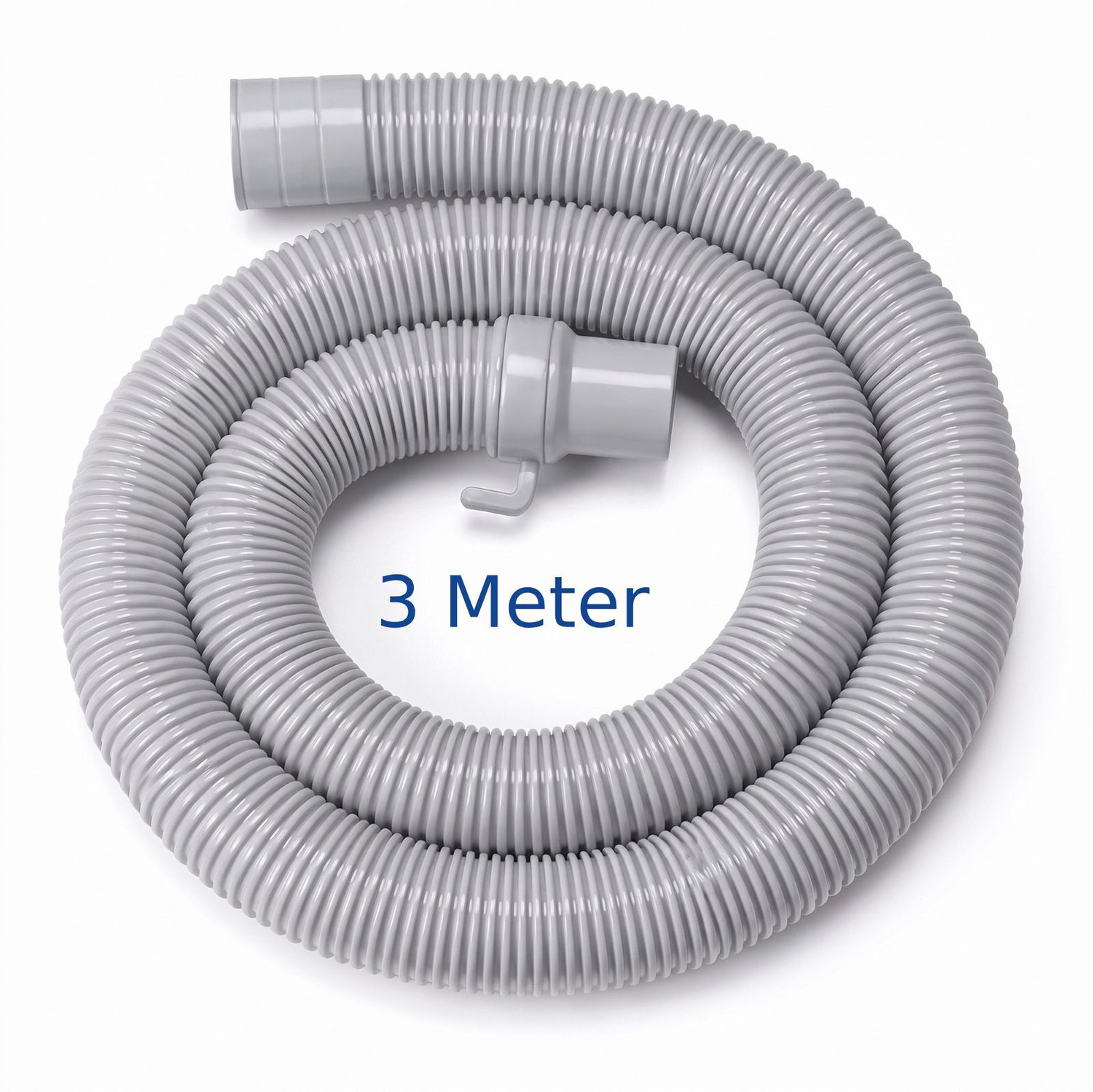 Image of Primehomeenterprises 3 Meter Grey Washing Machine Drain Pipe Hose Pipe