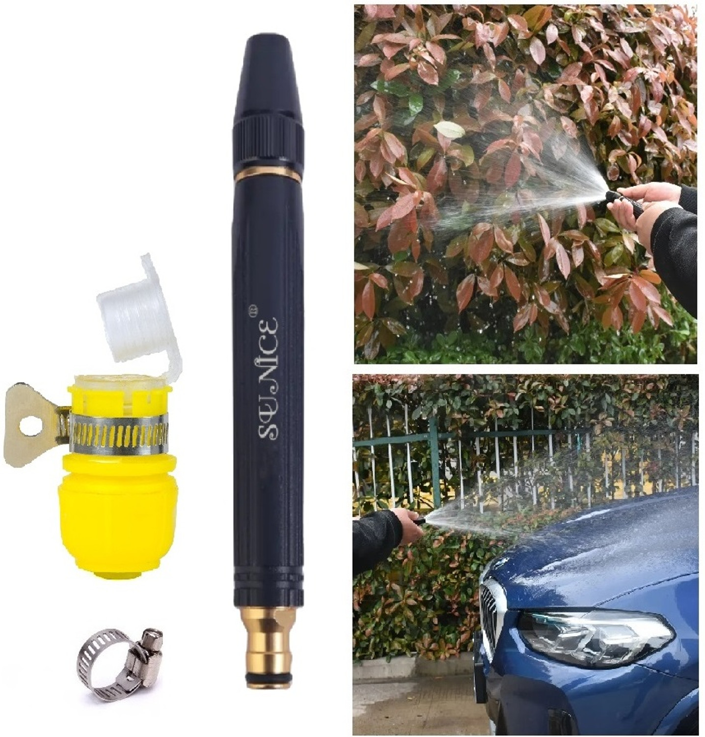 Image of SUNICE Car Washing High Pressure Spray gun leak Proof Universal tap Adapter Premium Car Washing High Pressure Spray gun leak Proof Universal tap Adapter Premium Hose Pipe