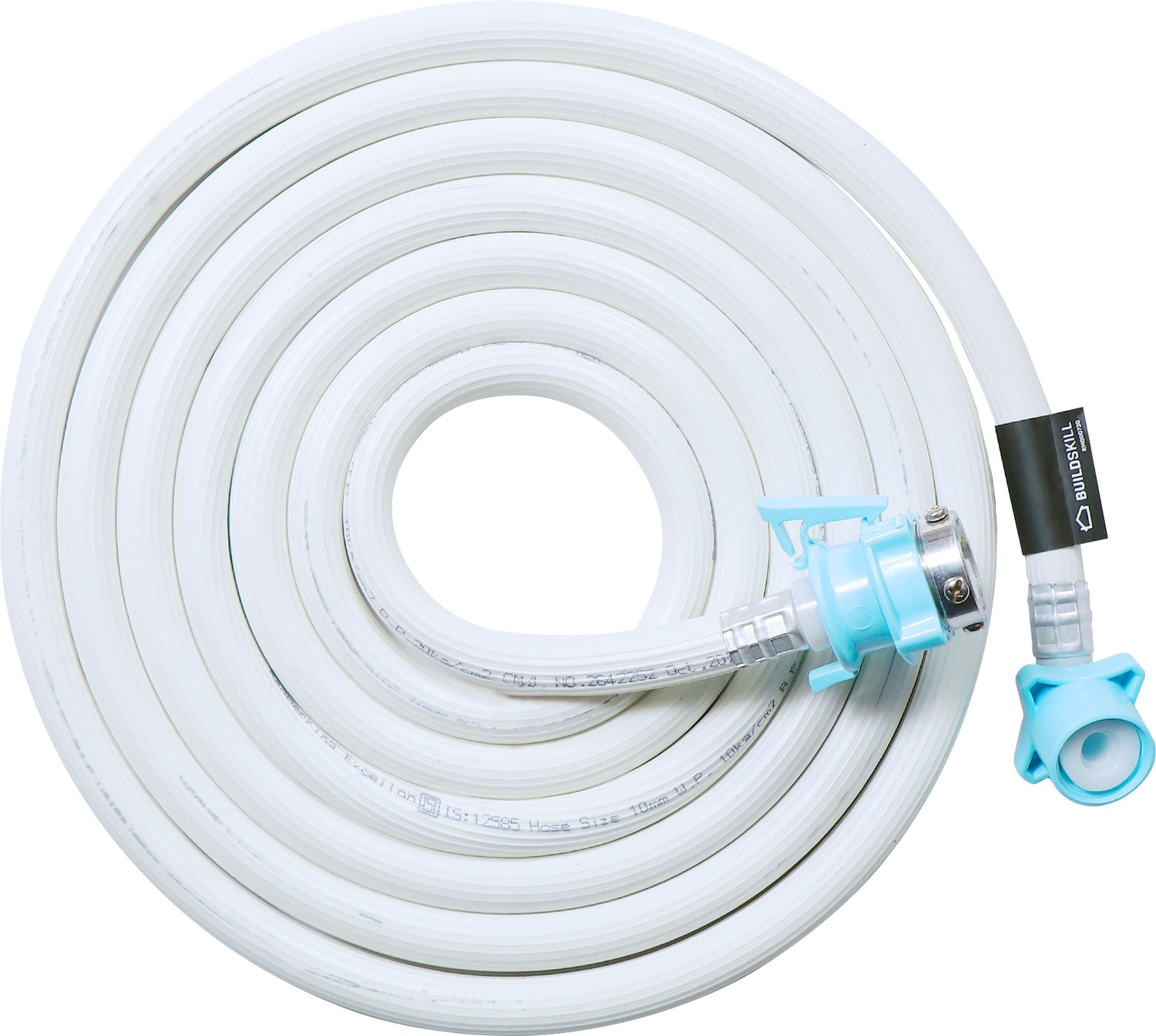 Image of BUILDSKILL BAWMIN04M 4M automatic washing machine inlet pipe | burst proof | with tap adaptor Hose Pipe