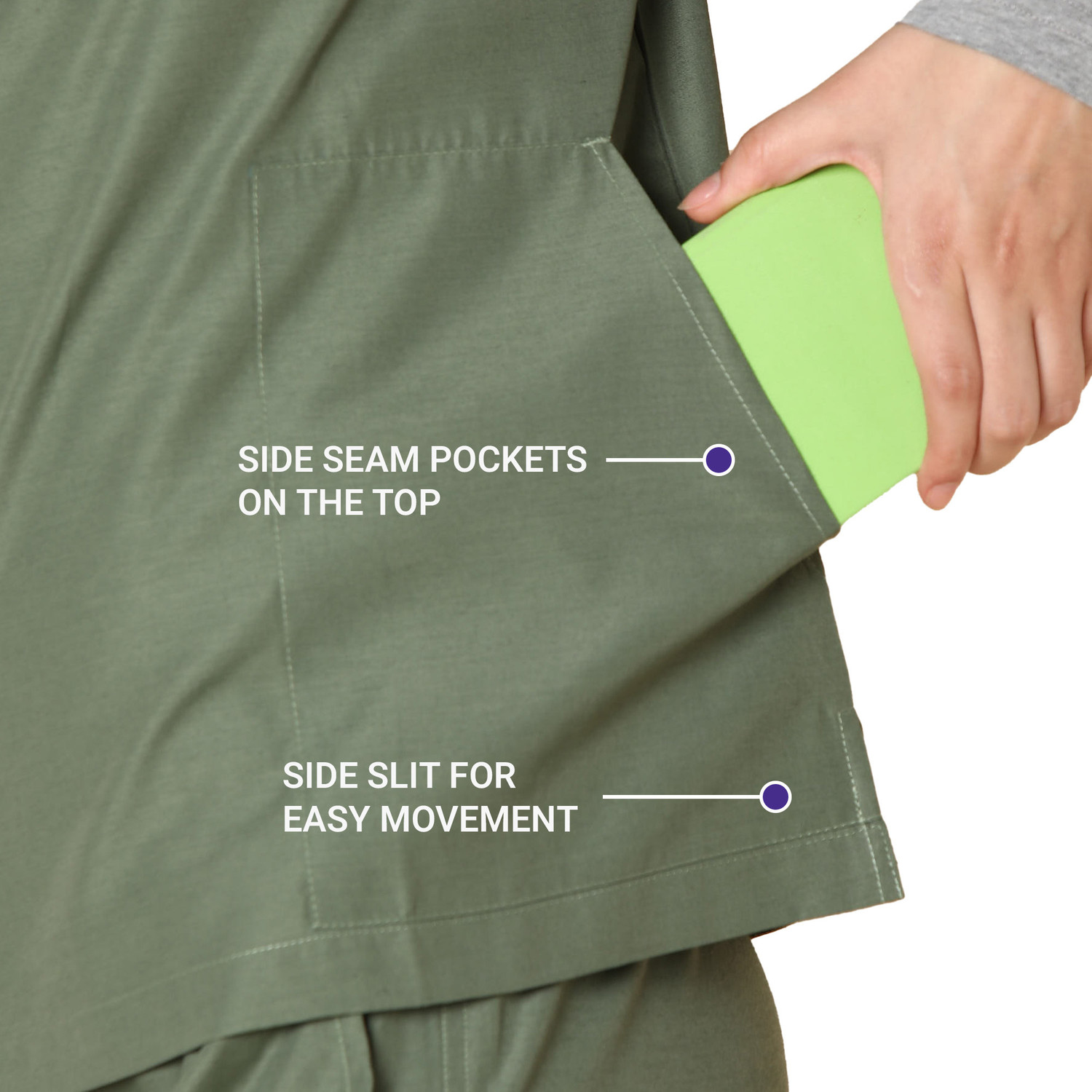 Image of KNYA Womens Scrubs | 5 Pocket Pant, Shirt Hospital Scrub
