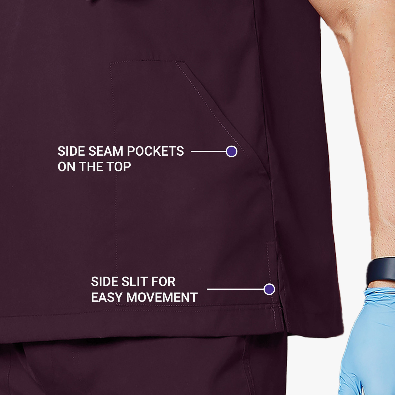 Image of KNYA Men's Scrubsuits | 5 Pocket | V Neck | For Doctors Gown Hospital Scrub
