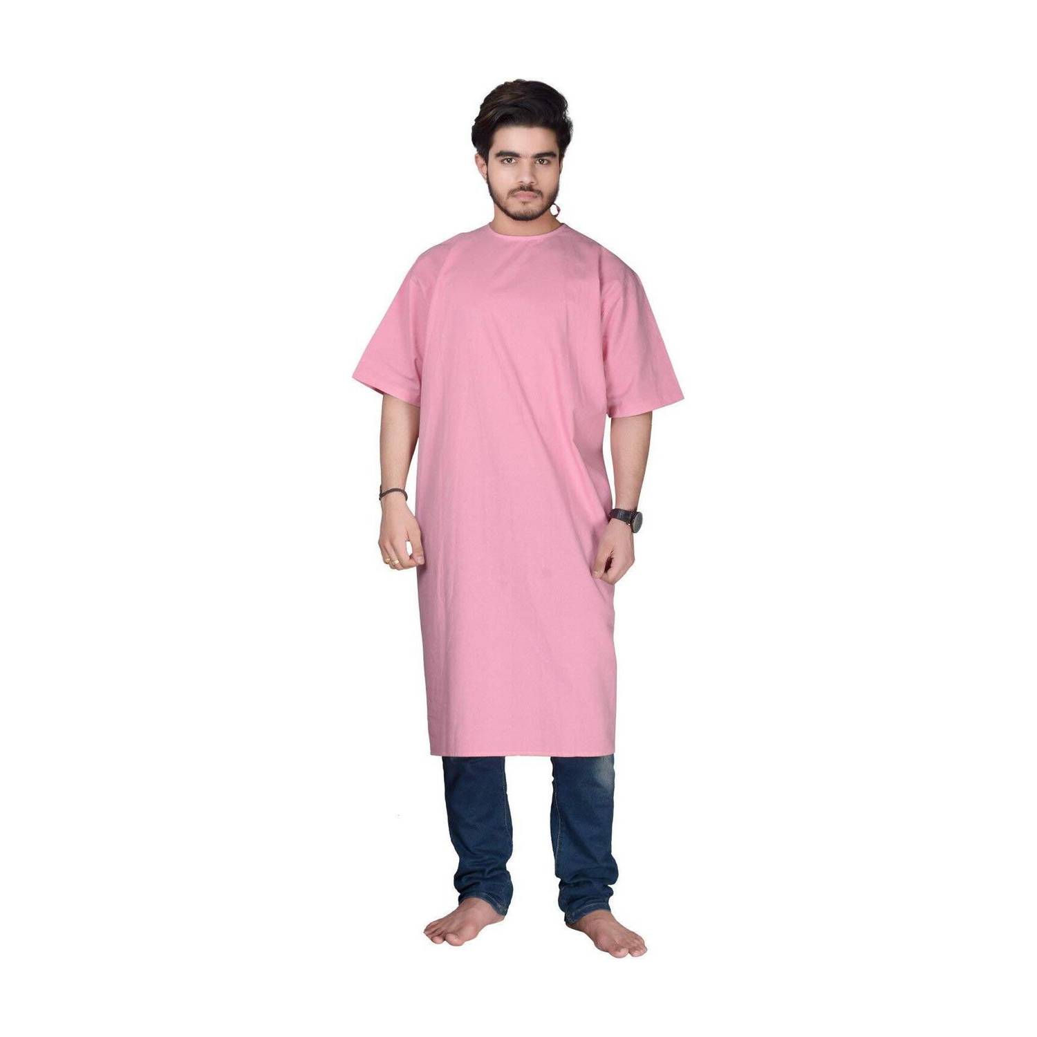 Avneel - a comfortable uniform Patient both side wearable gown,, (pink) free size unisex Gown Hospital Scrub Gown Hospital Scrub