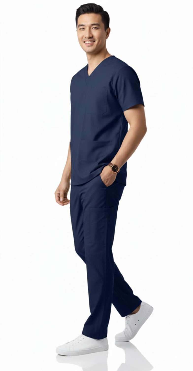 Image of UNIQFORM Men scrub suit Special for Healthcare Professionals Hospital Scrub Suit Set Shirt, Pant Hospital Scrub