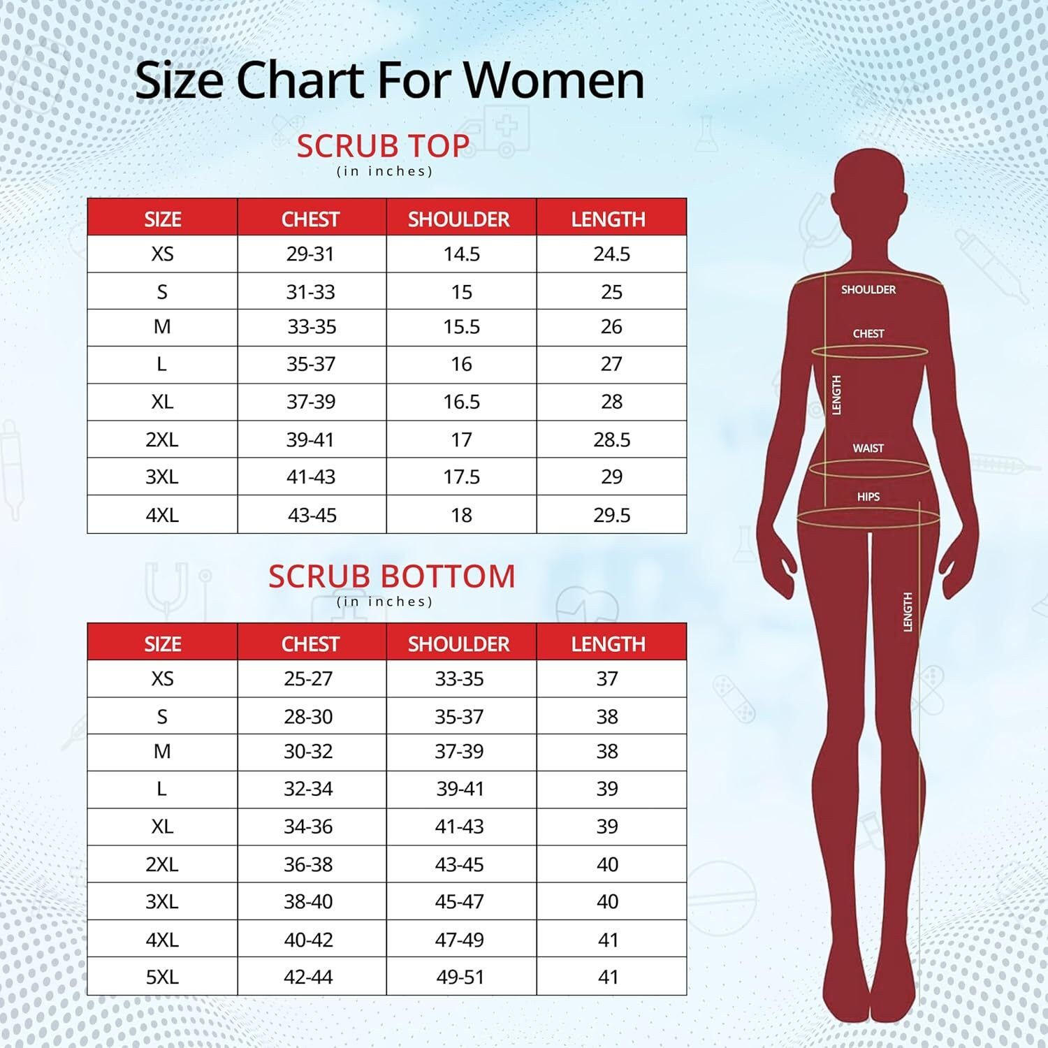Image of Spotview Classic Women's Scrub Suit Set | Poly-Viscose Fabric | V-Neck Design Shirt, Pant Hospital Scrub