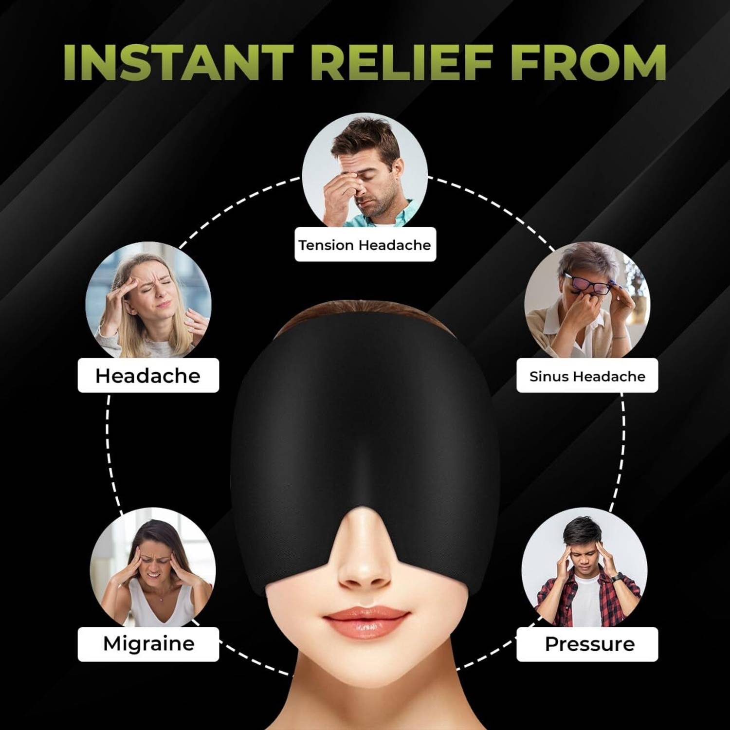 CRUXFAB migraine cap_01 Head Support Black - Image 3