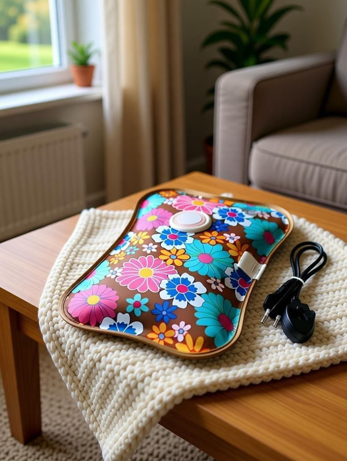 Image of VELORA Electric Hot Water Bag with Auto power Cut-off for Winter Pain Relief Warm Bag Electrical 1 L Hot Water Bag