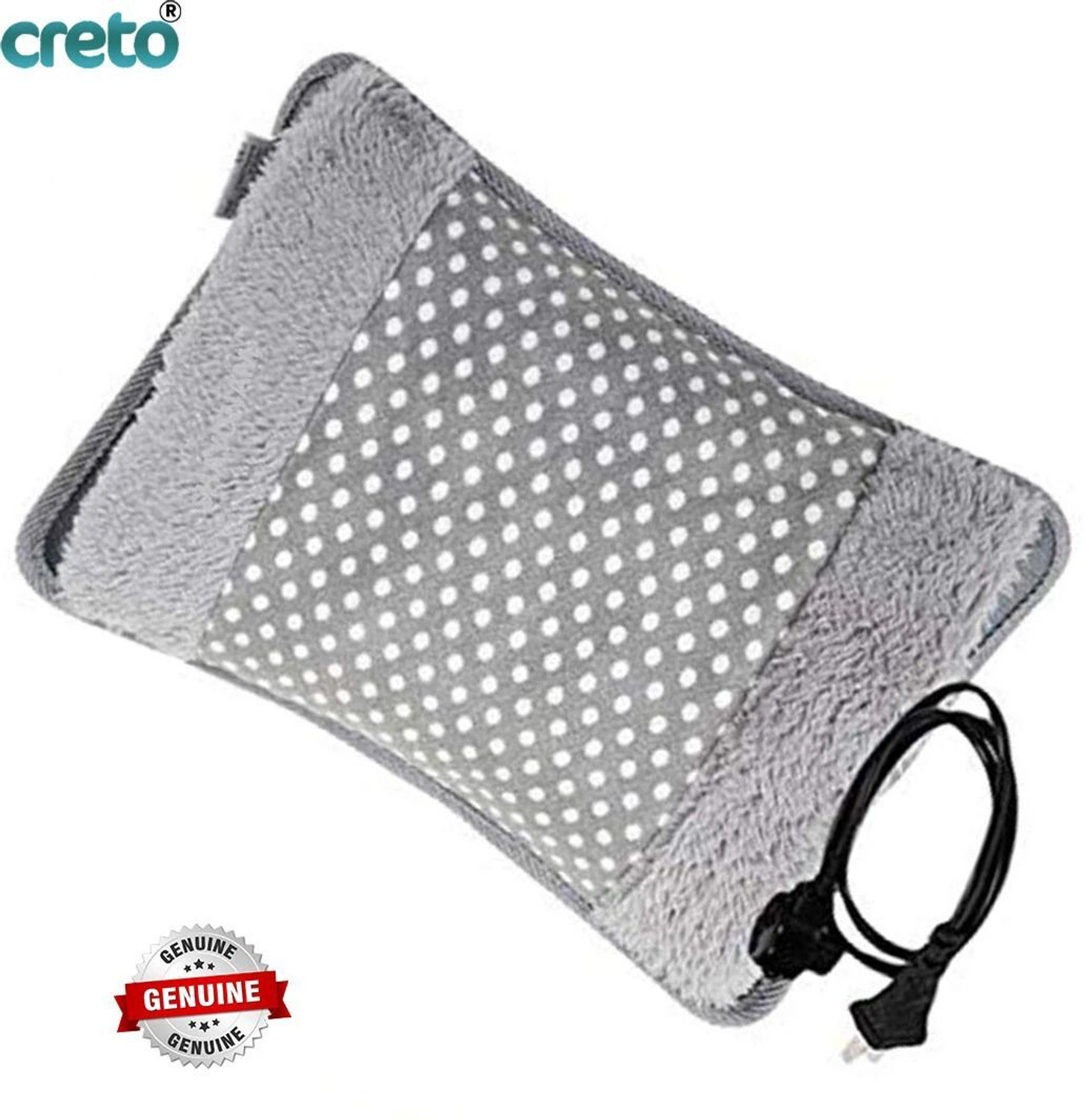 Image of CRETO Velvet Gel Pad Full Body Pain Reliever Fur Electric 1 L Hot Water Bag