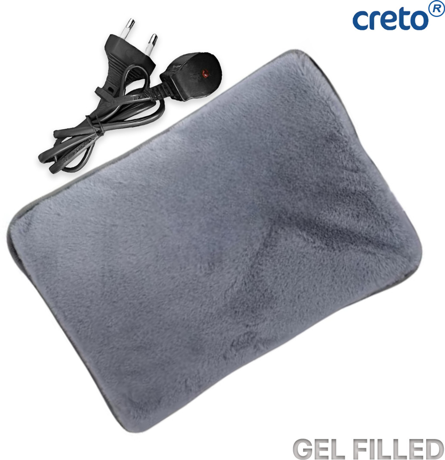 Image of CRETO Premium Velvet Fur Classic Heating Pad Electric 1 L Hot Water Bag