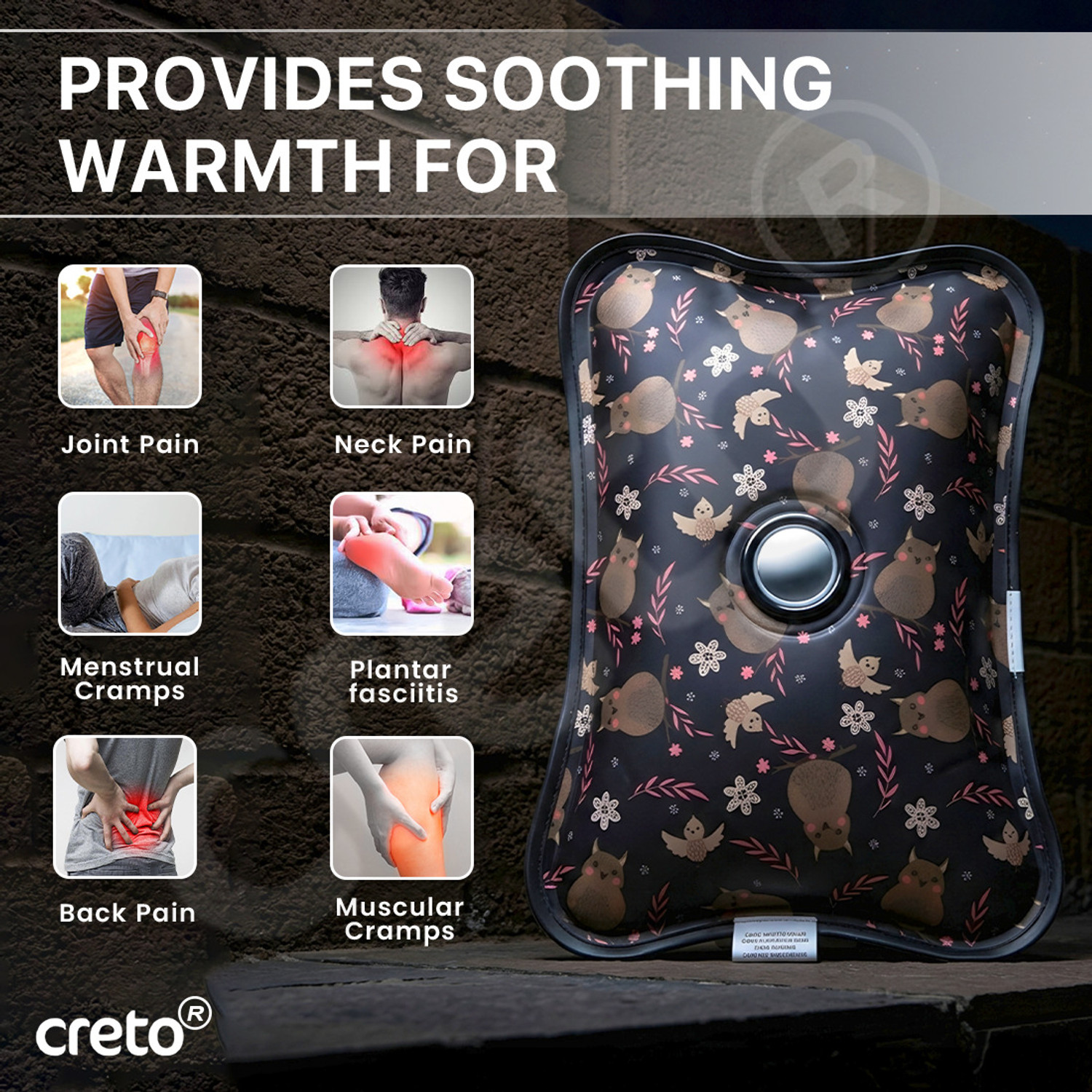 Image of CRETO Gel New Warm Rechargeable Heating Electric 1 L Hot Water Bag