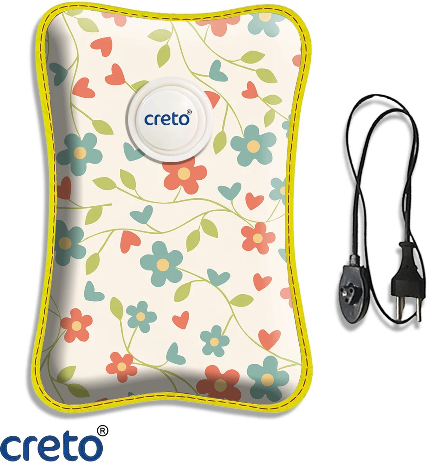 Image of CRETO Super Quality (Body Pain & Period Cramps) Warm Electric 1 L Hot Water Bag
