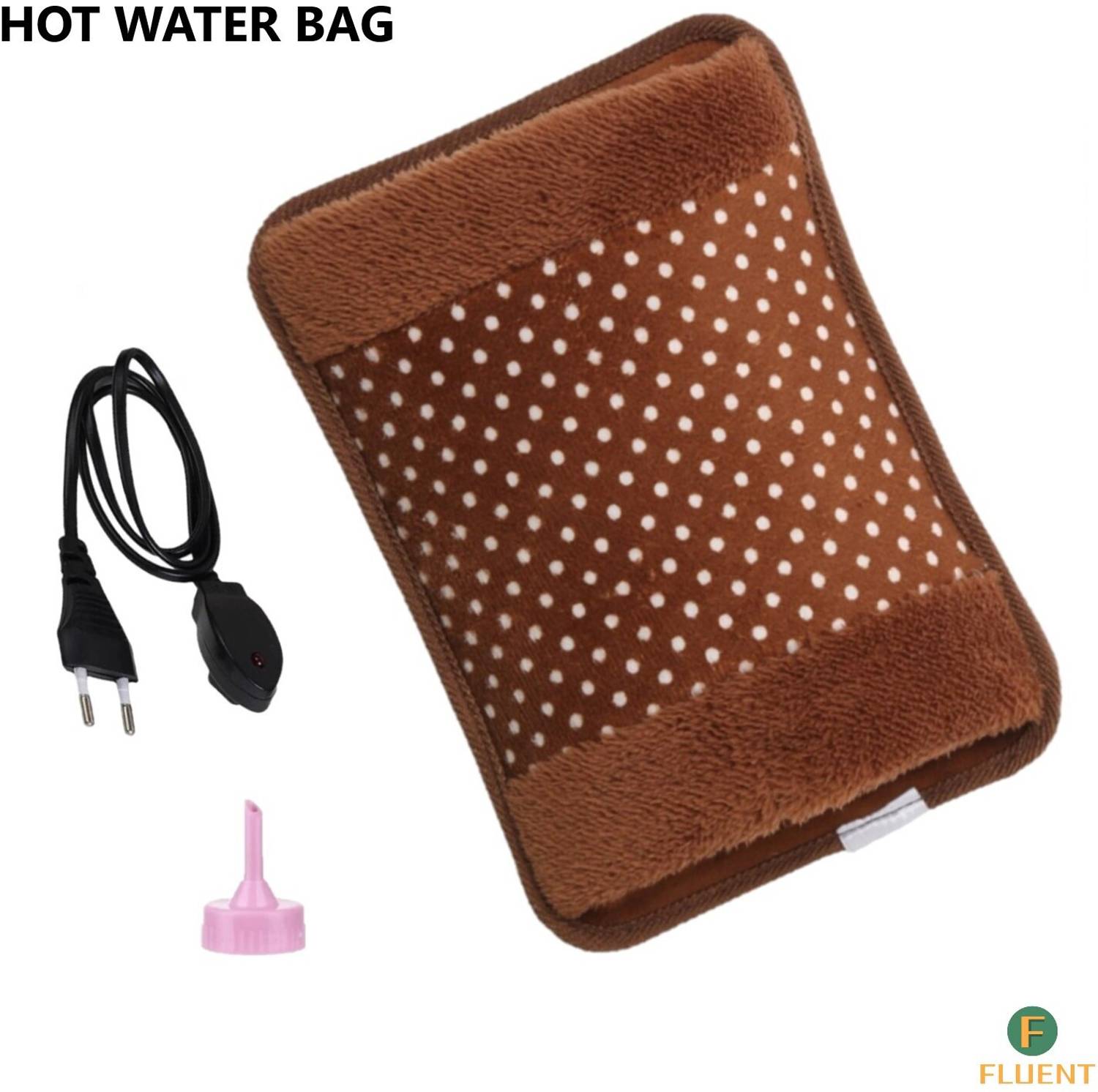 Fluent Electric Hot Water Bag with Auto Power Cut-Off for pain relief Warm Bag Electrical 1 L Hot Water Bag